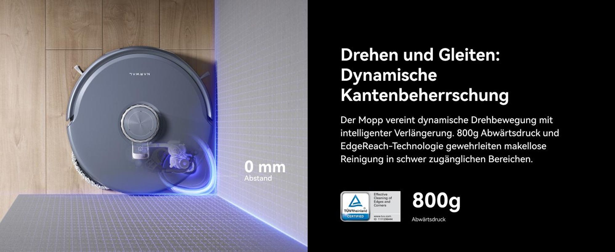 NARWAL Freo Z10 Ultra, Staubbeutel, Grau, Rund, LED, Staubbeutel, Kunststoff