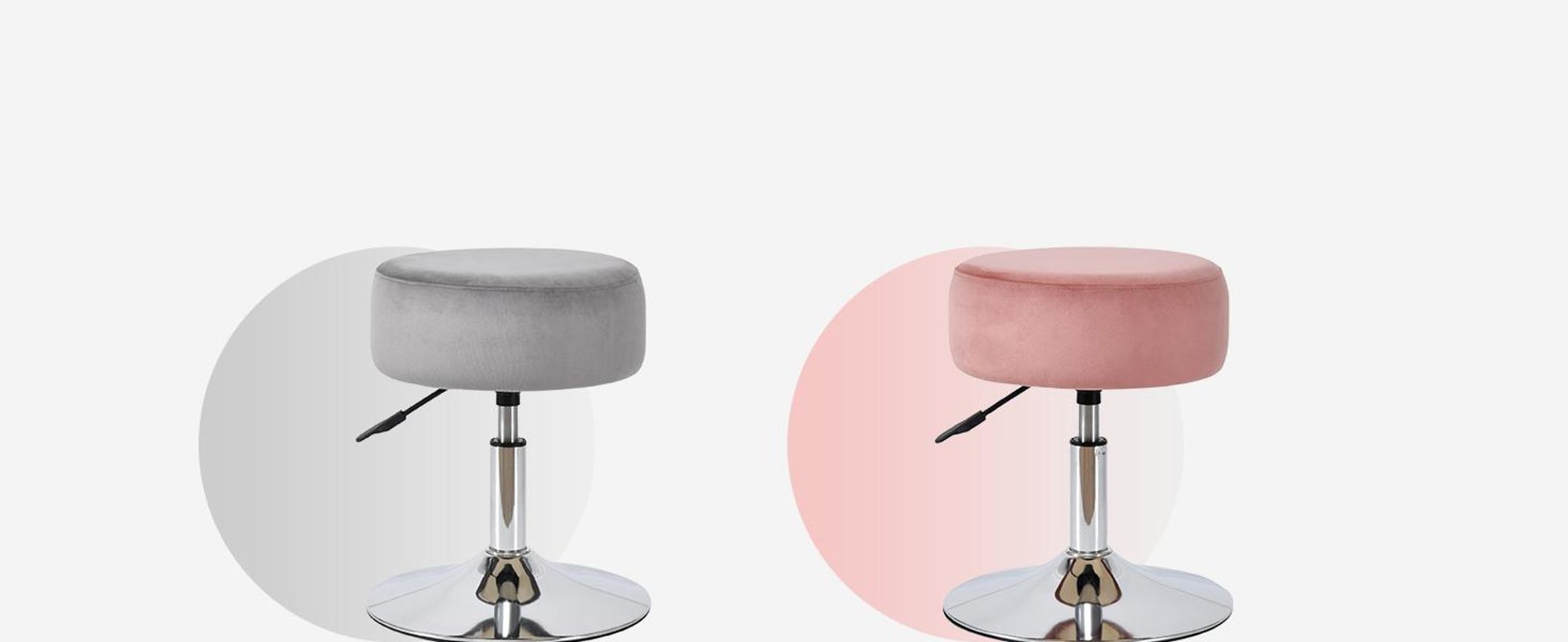 Duhome Otočná stolička Make-up stolička Stolička s čalouněním Výškově nastavitelná otočná v imitaci kůže, černá barva