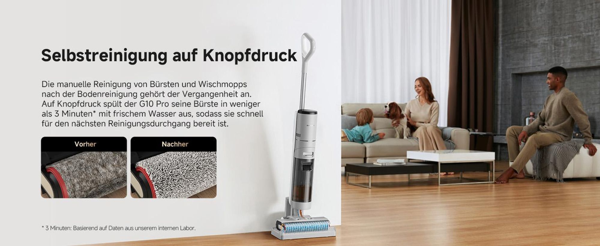 Dreame G10 Pro Nass- und Trockensauger mit Wischfunktion,Alles-in-einem,Selbstreinigung,Kantenreinigung,selbstfahrende Staubsauger-Wisch-Kombination