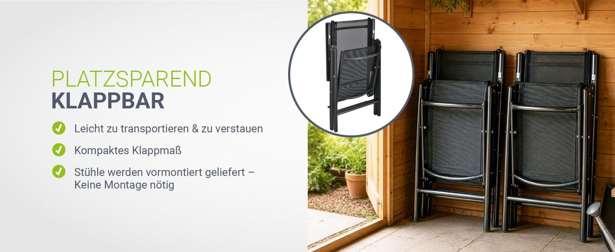 Juskys Aluminium Gartengarnitur Milano Gartenmöbel Set mit Tisch und 4 Stühlen Dunkel-Grau mit schwarzer Kunstfaser Alu Sitzgruppe Balkonmöbel