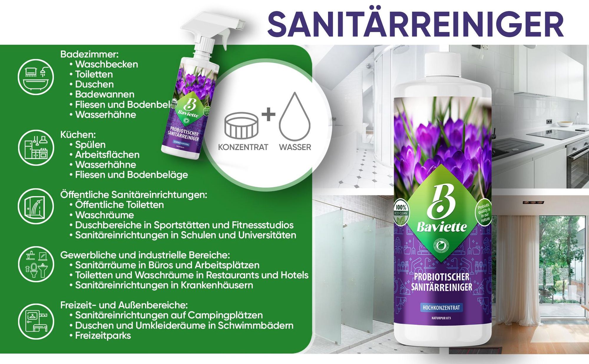 Baviette Naturpur Bodenreiniger 500 ml – schonende Reinigung für Familienhaushalte, Laminat, Parkett, PVC & Vinyl