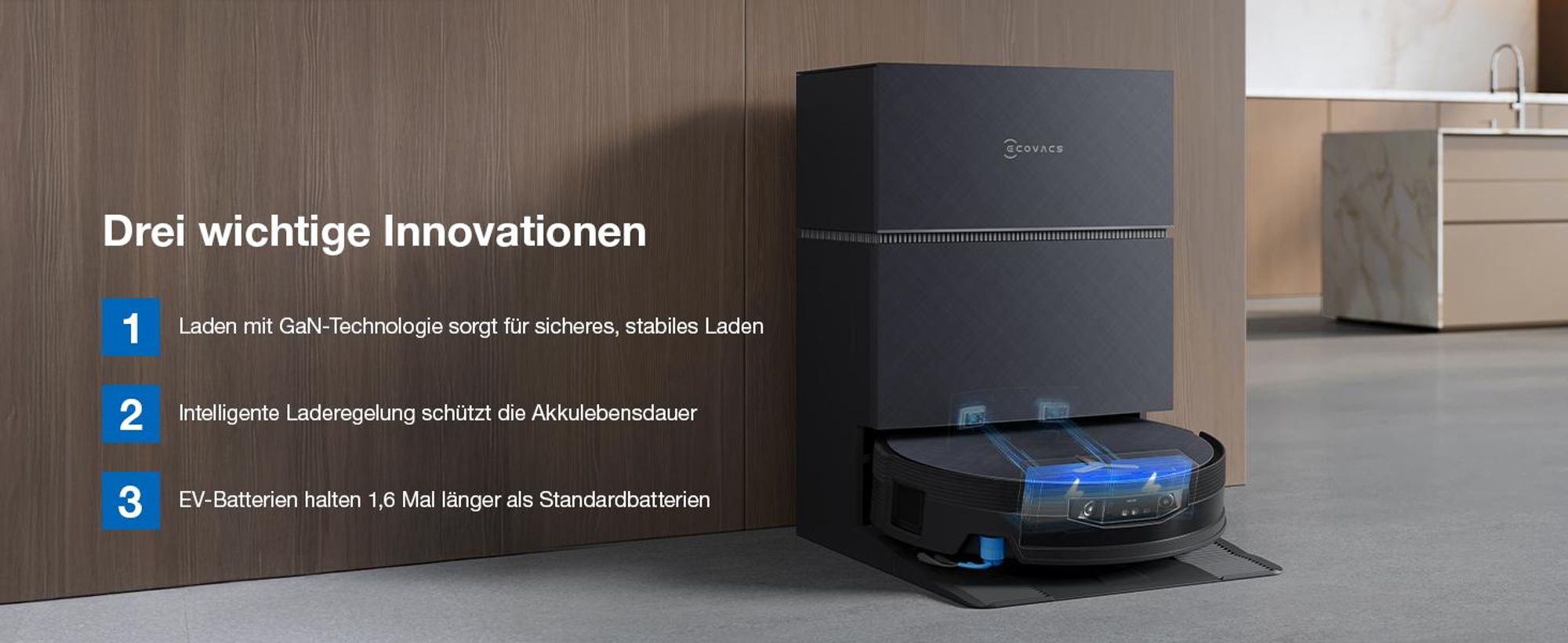 ECOVACS DEEBOT X12 PRO OMNI 22000Pa Staubsauger Roboter, Saugroboter mit Wischfunktion, OZMO Roller 3.0, FocusJet-System zur Fleckenvorlösung, Schwarz