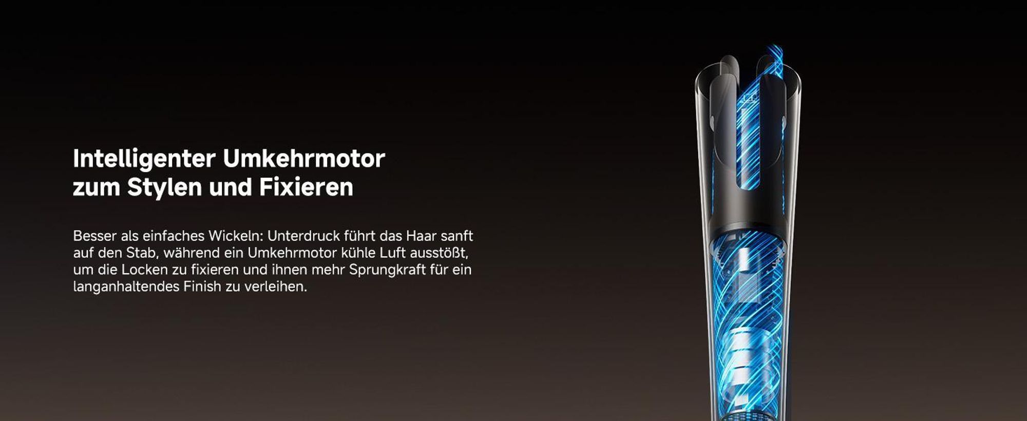 DREAME Air-Auto One-Touch Lockenstab,MCH-Heizsystem,360°-Lockenfunktion,LED,NTC-Temperaturregelung,3 Heizstufen,Verwicklungsschutz,2,8m Länge,Gold