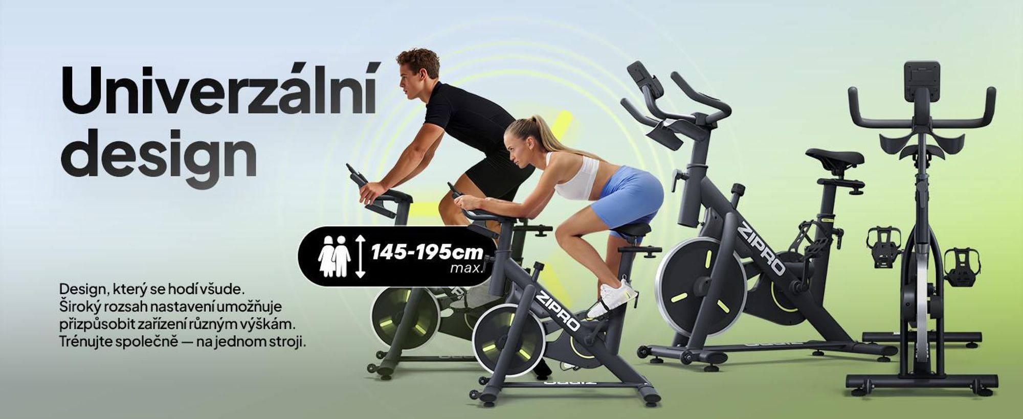 ZIPRO Domácí trenažér Modo Bluetooth aplikace Indoor Cycle Fitnessbike Domácí trenažér Bike tichý Kardio trénink Senioři 110 kg Trimmrad Kinomap