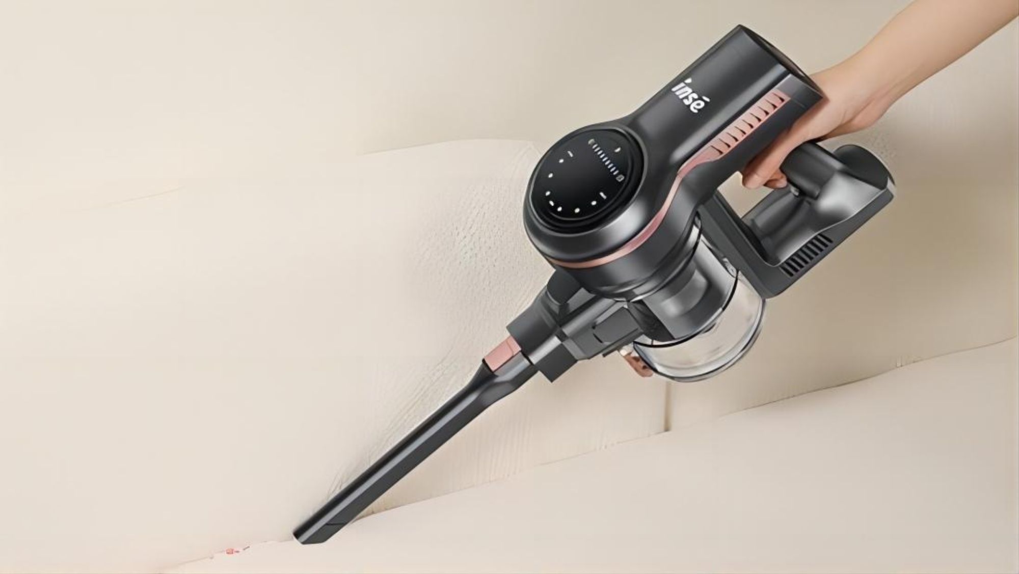 Akku-Hand-und Stielstaubsauger S7pro 50KPa, Akku Staubsauger 60 Minuten, 1.2L