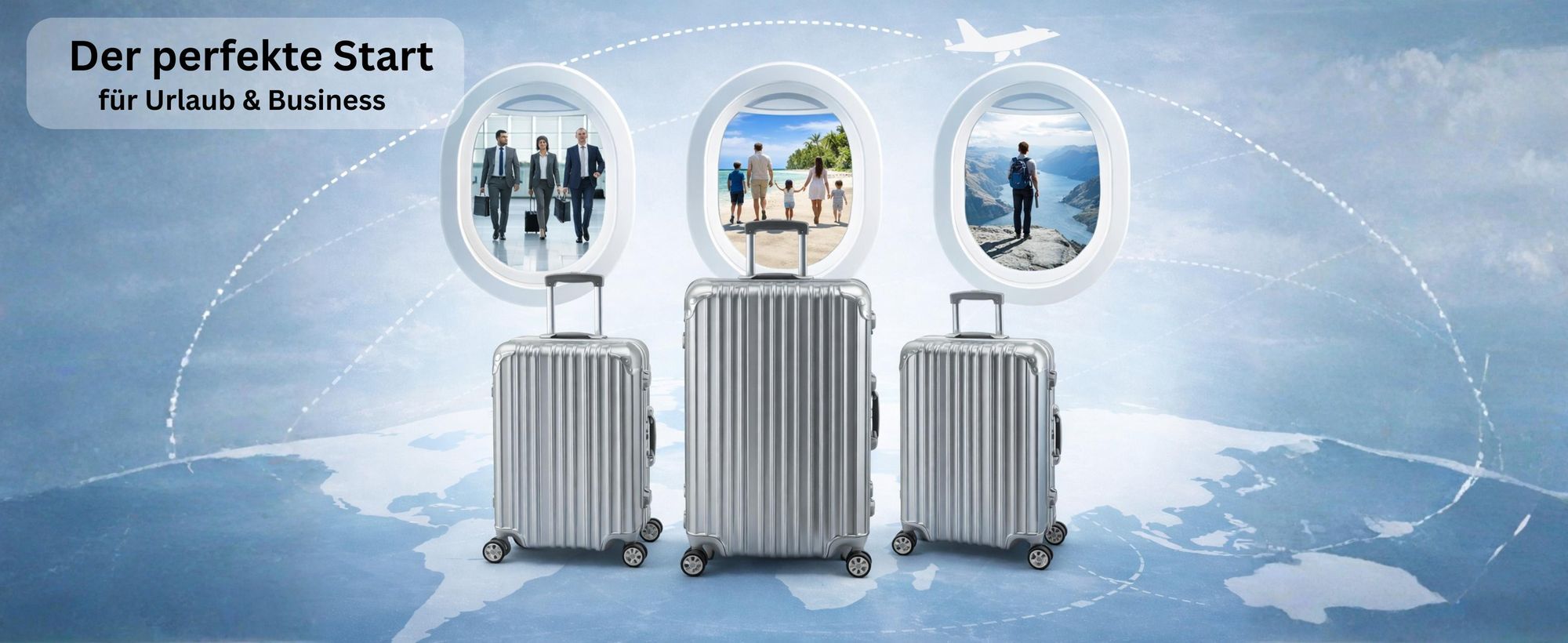 Travelhouse - London - Handgepäck Koffer Trolley S grün - Alu-Polycarbonat - Hartschalenkoffer