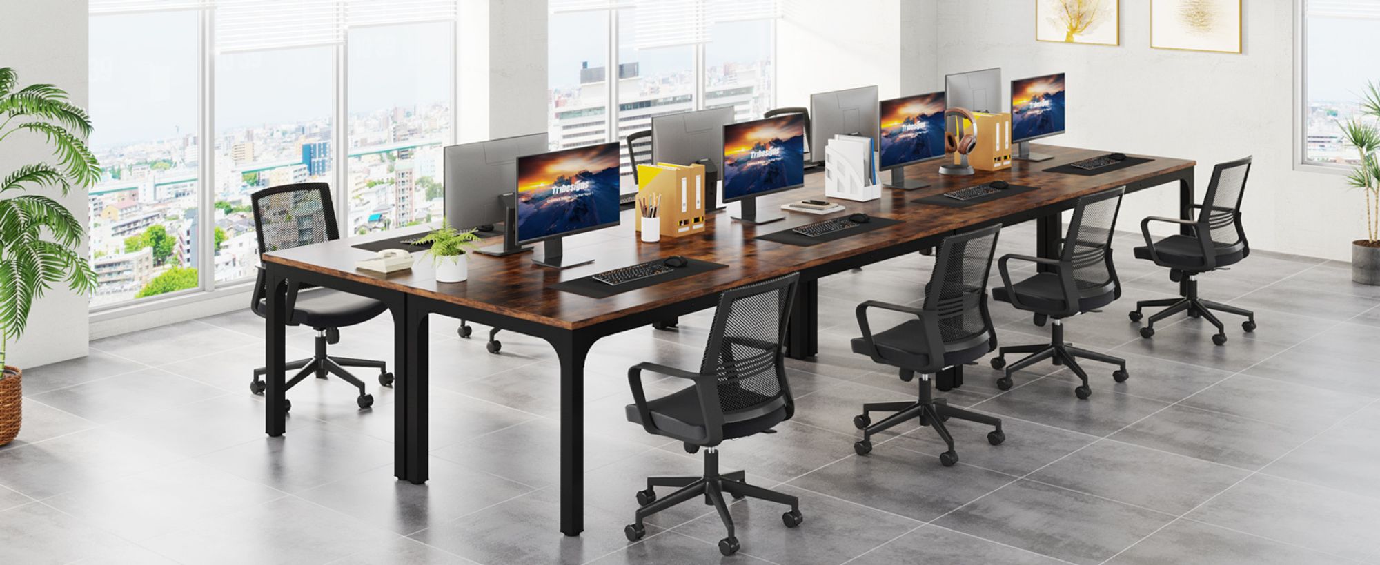 Tribesigns Computertisch 150cm Mit Schublade | Landhaus Design Home Office Schreibtisch