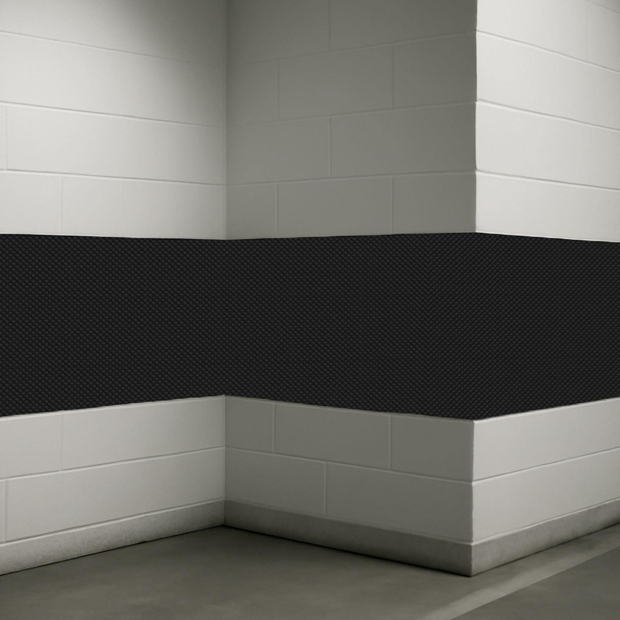 Garagen-Wandschutz selbstklebend 40x20x1,5 cm, Türkantenschutz aus EVA-Schaum, Waffelstruktur für Stoßdämpfung, EVI GARAGE, Schwarz