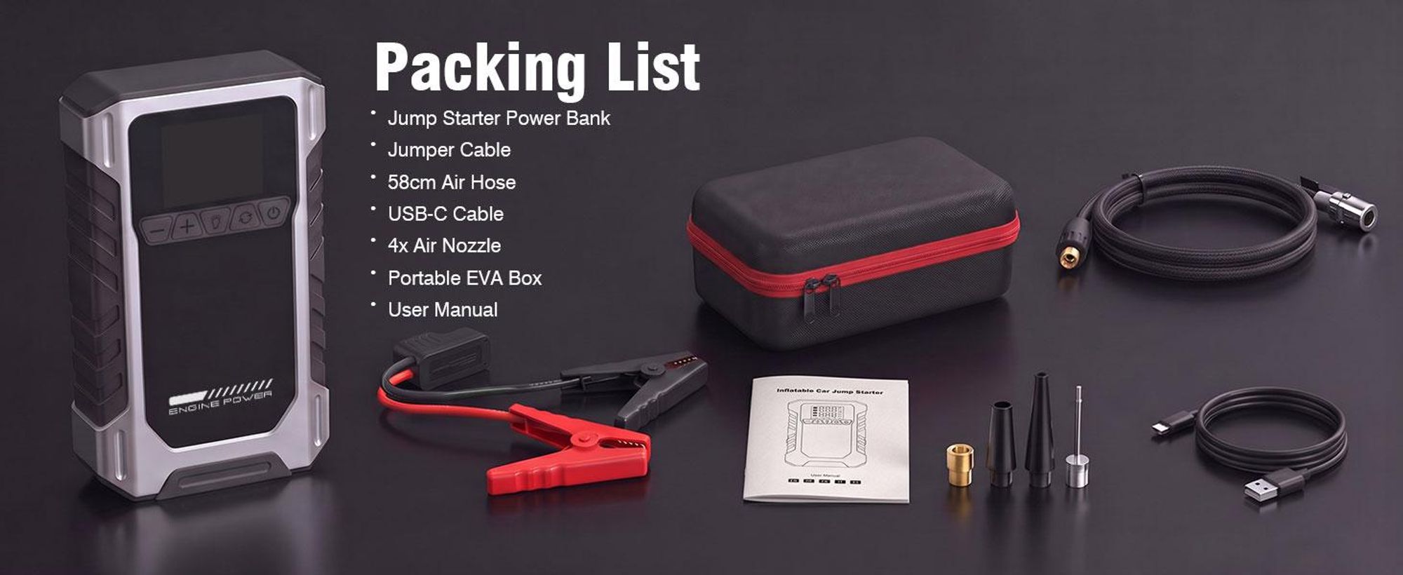 Auto Starthilfe,Jump Starter,Starthilfekabel,Powerbank,Starthilfebox,Starthilfegerät,Ladegerät