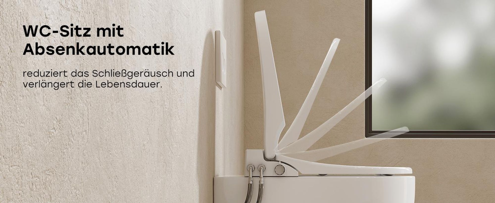 HOROW Dusch WC Aufsatz Sitz ohne Elektrische, Japanische Toilettensitz, Einstellbare Warm/Kaltwasser und Wasserdruck, Verstellbare und Abnehmbare Düse