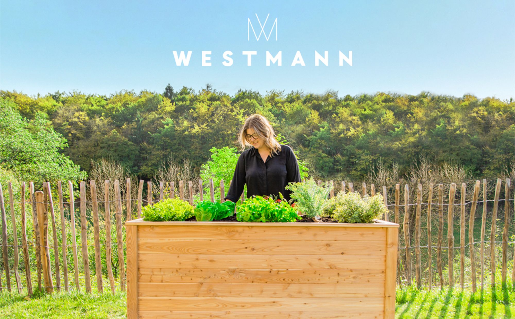 Westmann Klassik 170 Garten Hochbeet aus Holz Lärchenholz 170x90 cm