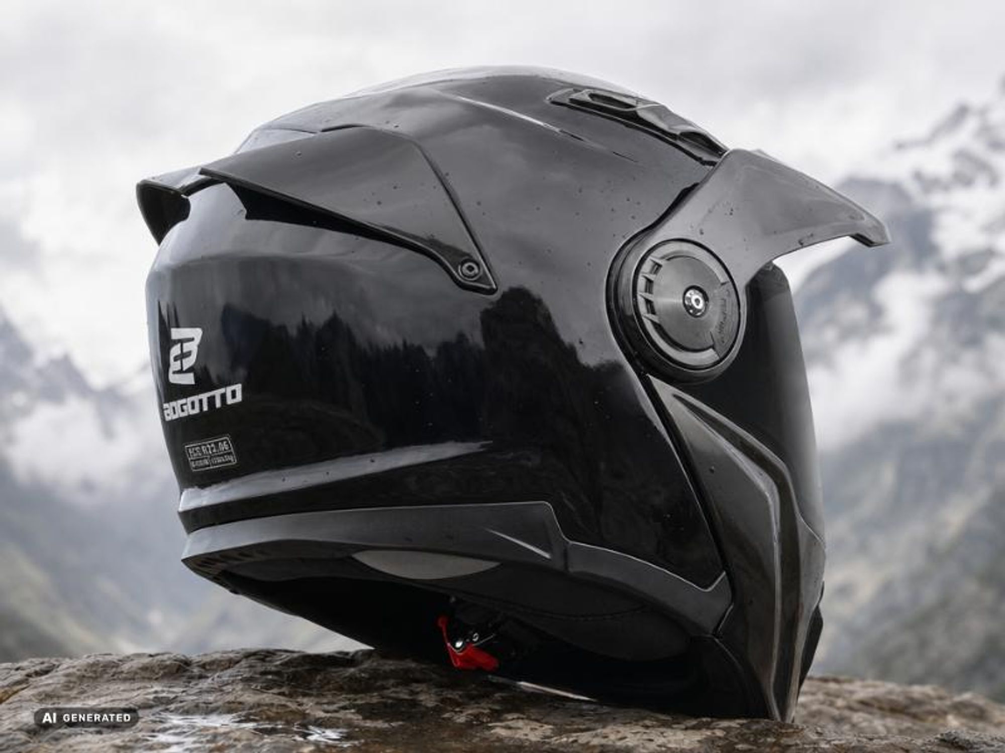 Bogotto FG-102 Fiberglass Enduro Klapphelm, weiß, M (57/58)