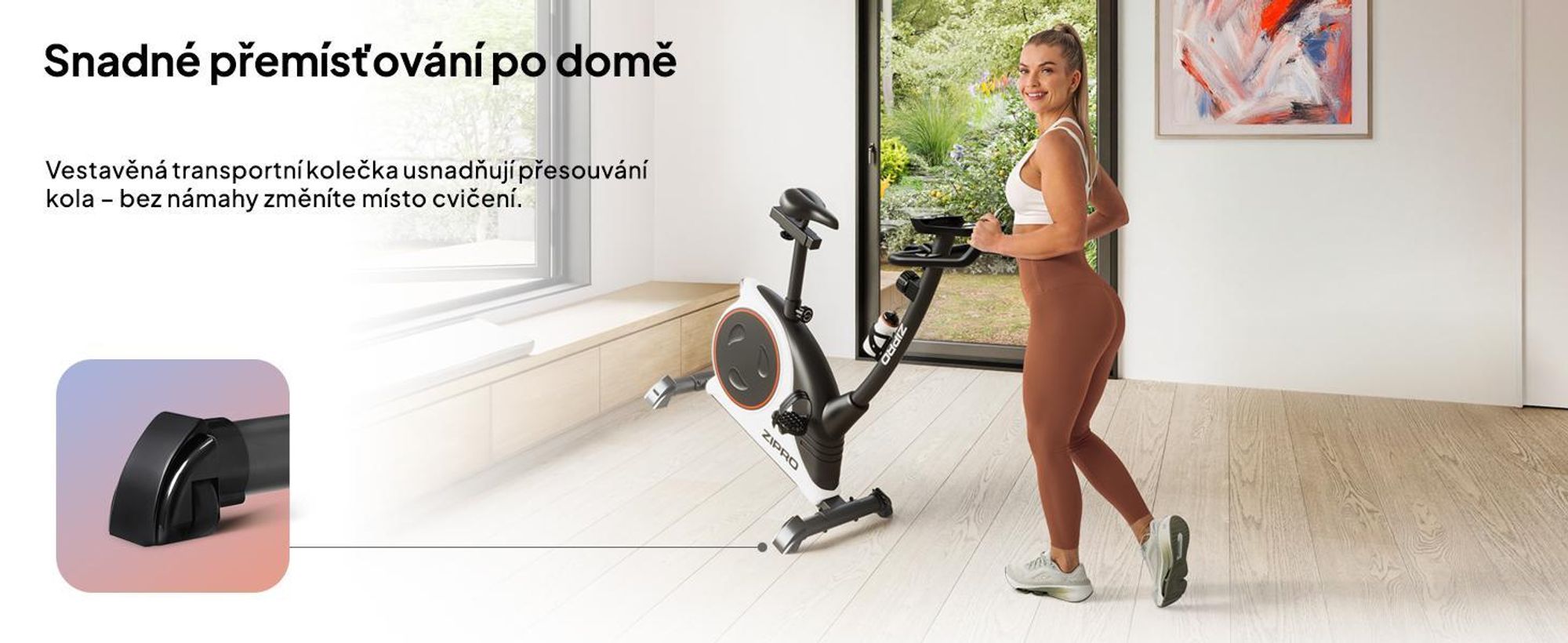 Zipro rotoped Nitro RS – magnetické fitness kolo s nosností až 150 kg Tichý rotoped s měřením pulsu Nastavitelná sedla a řídítka LCD displej