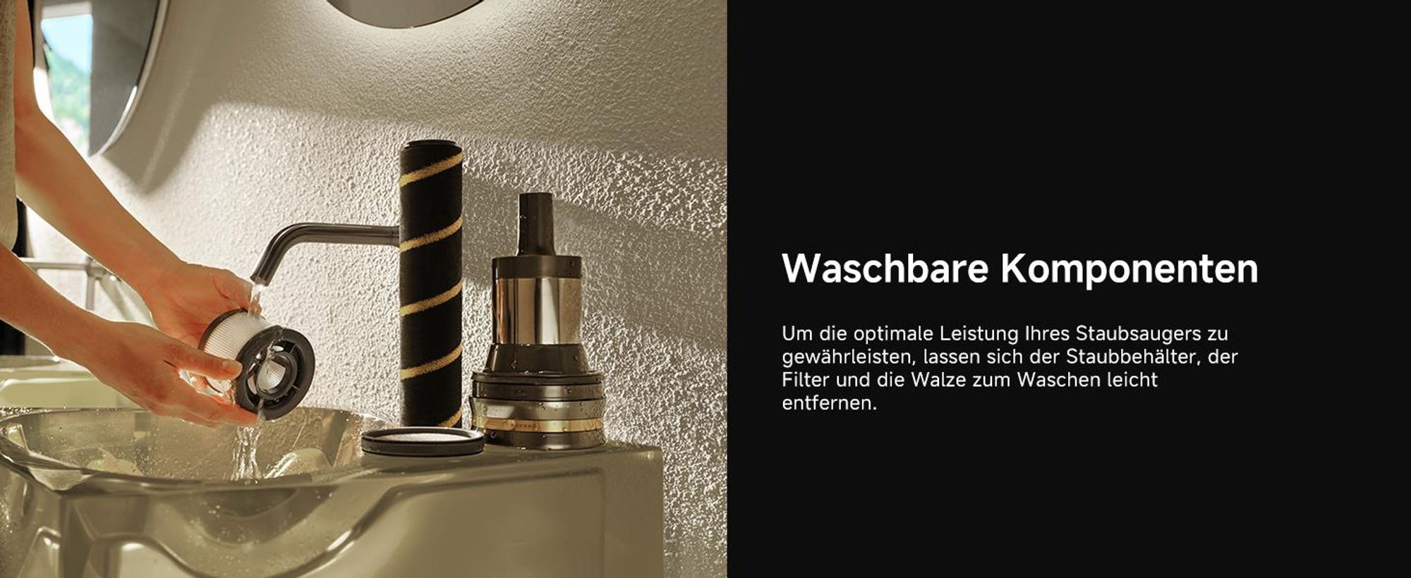 Dreame V20 Pro-A Kabelloser Stabstaubsauger,0 Kantenreinigung Handstaubsauger,Reinigung von Hartböden und Teppichen,210 AW, 90 Min,99,99% Filterung