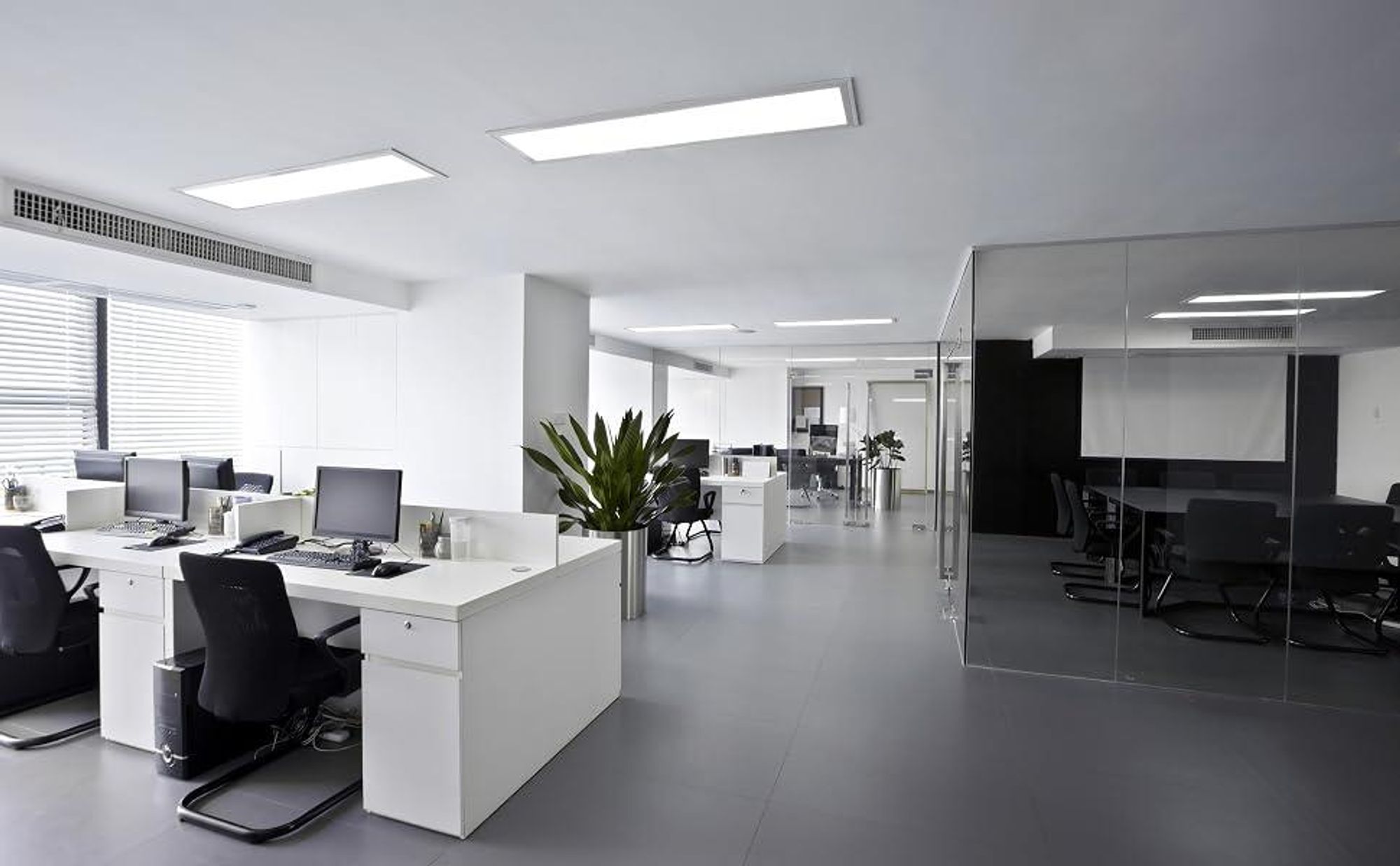 LED Rasterleuchte 2x150cm T8 Anbau - Leuchten Rasteranbauleuchte Stahlblech vorverdrahtet für Led Röhren Büroleuchte Deckenleuchte Deckenlampe - GTV