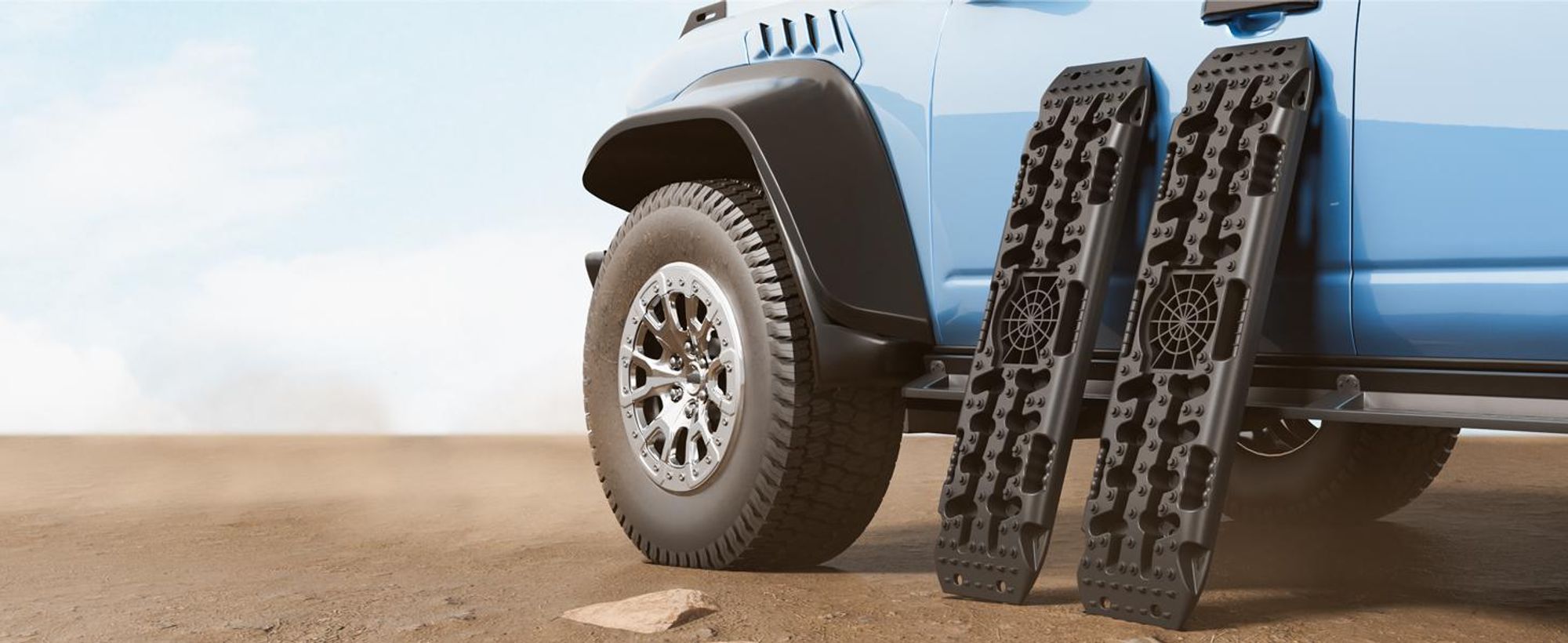 Wiltec Sandbleche Paar 1063 x 298 x 66 mm Sandboards bis 10 t, 2er Set Anfahrhilfe für Wohnmobil, Bergeboards Traktionshilfe für Sand, Schlamm und Schnee