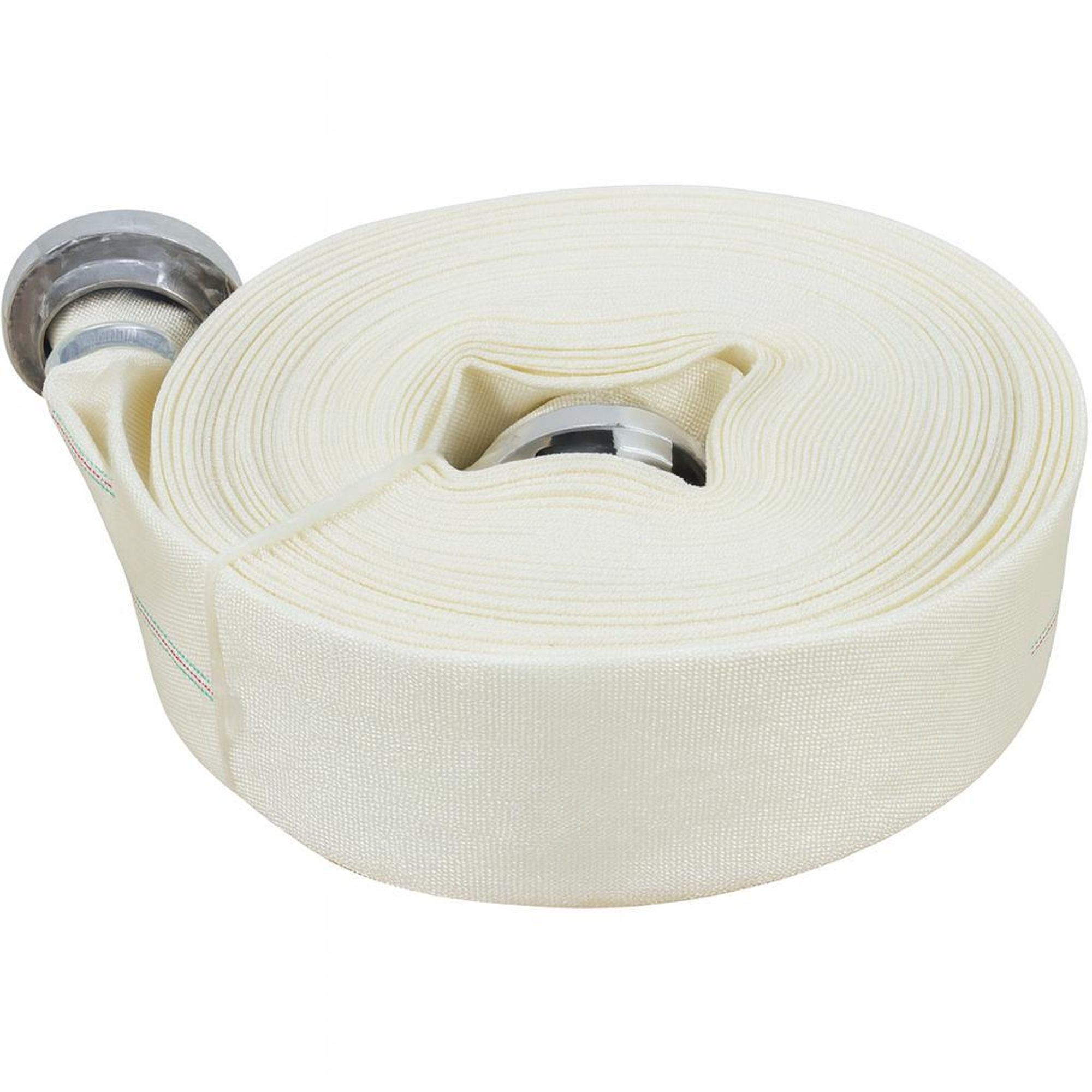GEKO | Industrieschlauch, 2", 30m, mit Armaturen, 8 bar, mit Kupplung, Feuerwehrschlauch, Bauschlauch, Flachschlauch