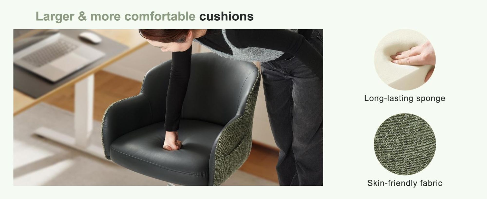 IWMH Drehstuhl, Höhenverstellbar Bürostuhl, Schminktisch Stuhl, Drehbar Stuhl für Schreibtisch, Schlafzimmer - Teddystoff - Weiß