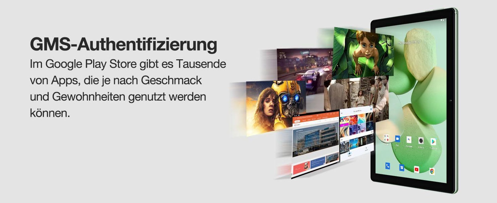 DOOGEE U10 - Tablet Android 15, 10,1 Zoll, 9GB(4+5)RAM+128GB (bis 1TB erweiterbar), WiFi 6