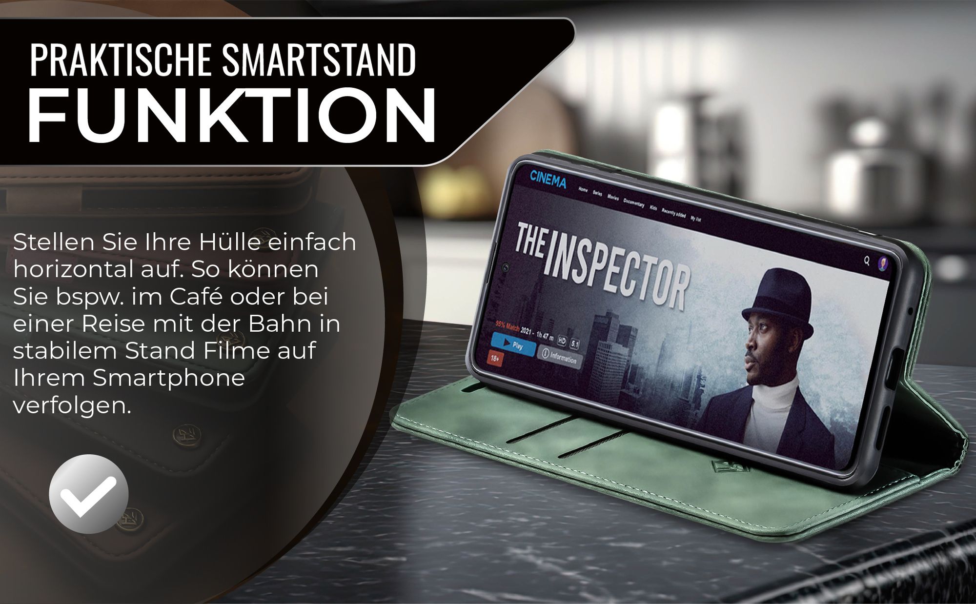 Hülle für Xiaomi Redmi Note 9 mit praktischer Aufstellmodus für Videostreaming