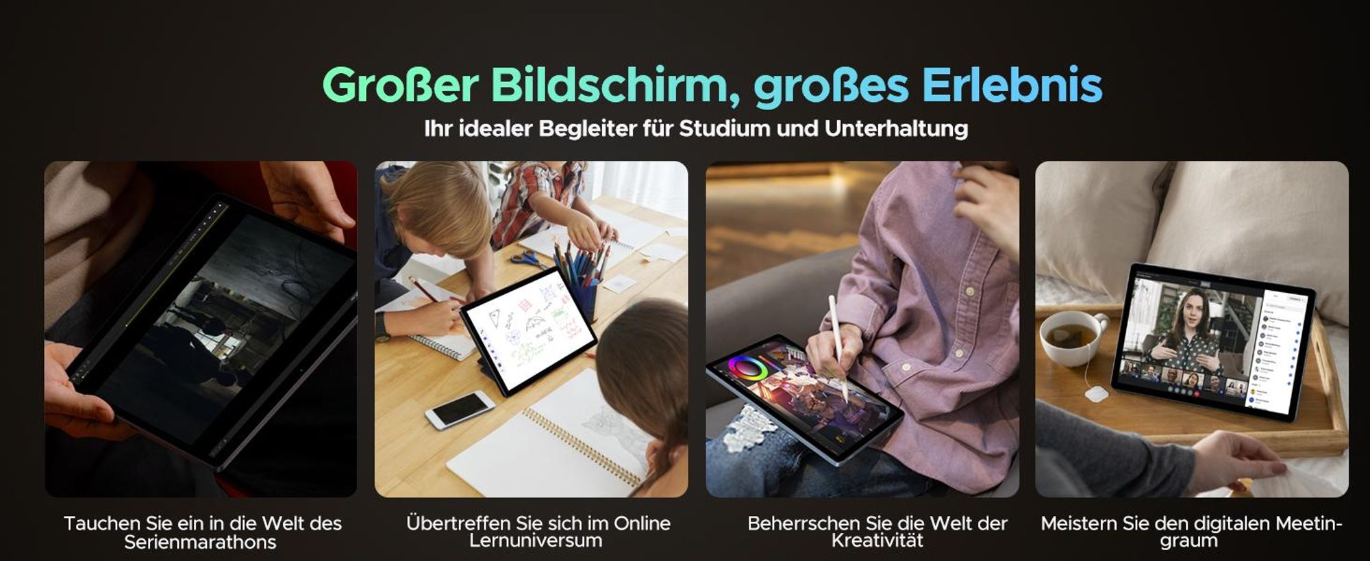 DOOGEE U11 Android 16 Tablet 11 Zoll, 16GB RAM+128GB ROM (2TB TF),  Unisoc T7200 Octa-Core, 8580mAh Akku, Widevine L1, Face ID, GPS, 3,5mm Klinke