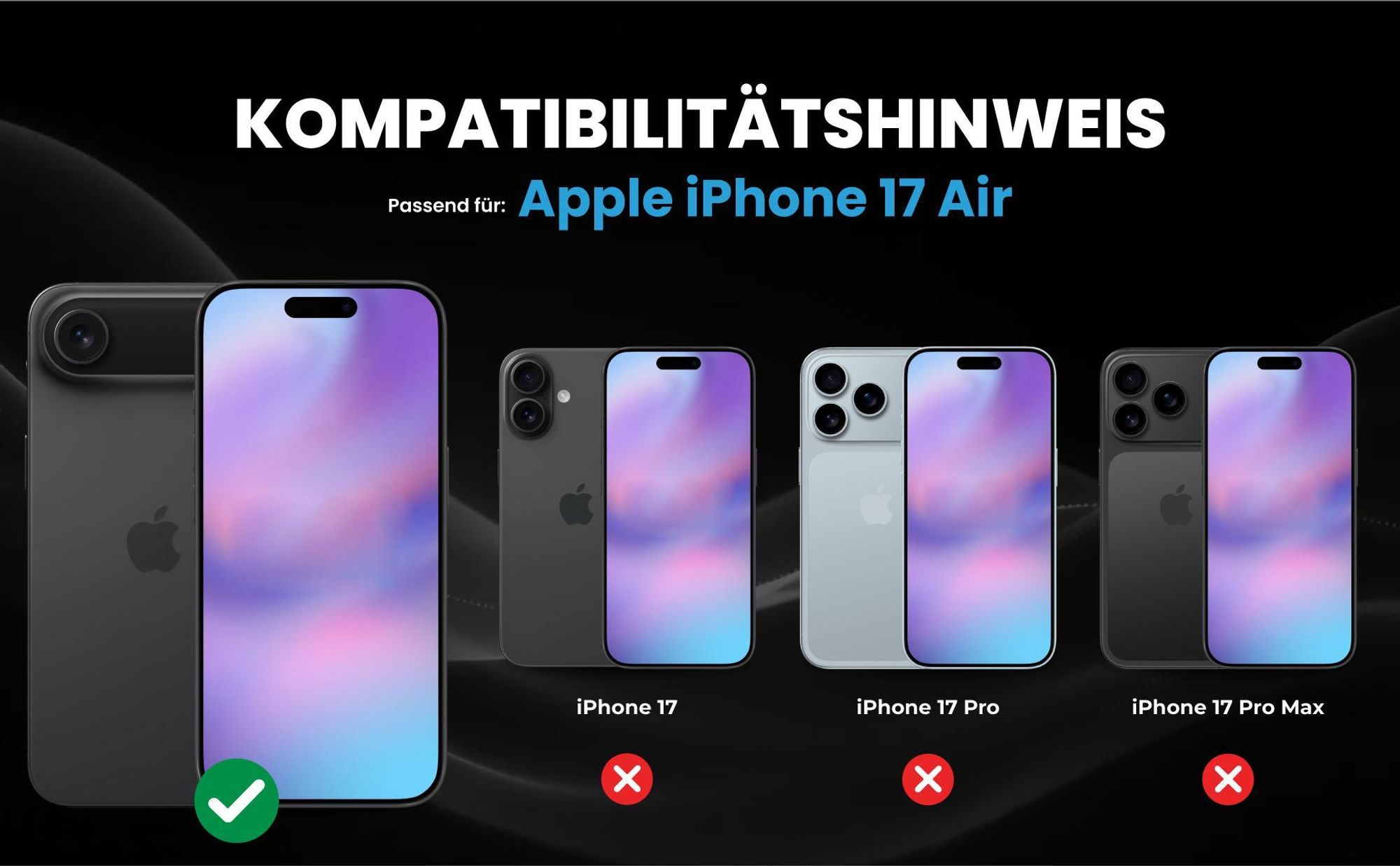 Kompatibilitätshinweise Hülle für Apple iPhone 17 Air