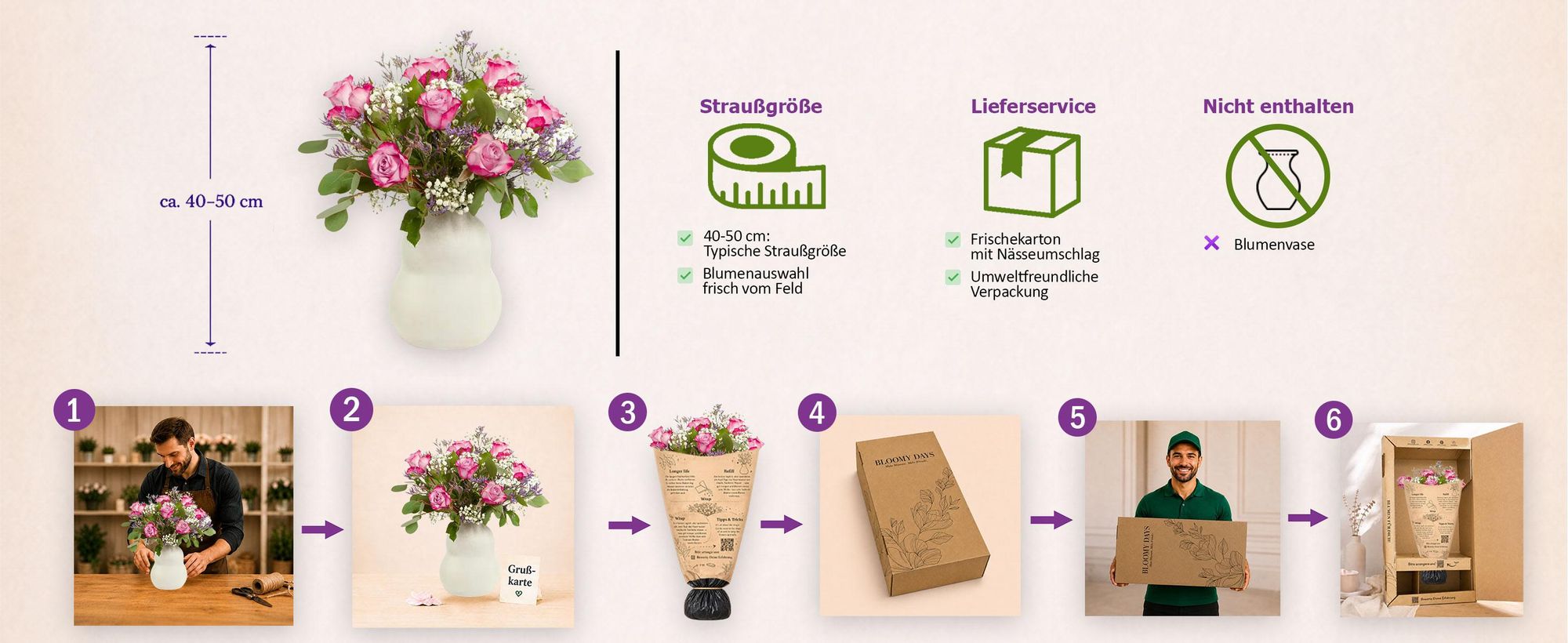 Blumenstrauß Blossom Dreams | Geschenk - frische Blumen | Blumenversand von BLOOMY DAYS