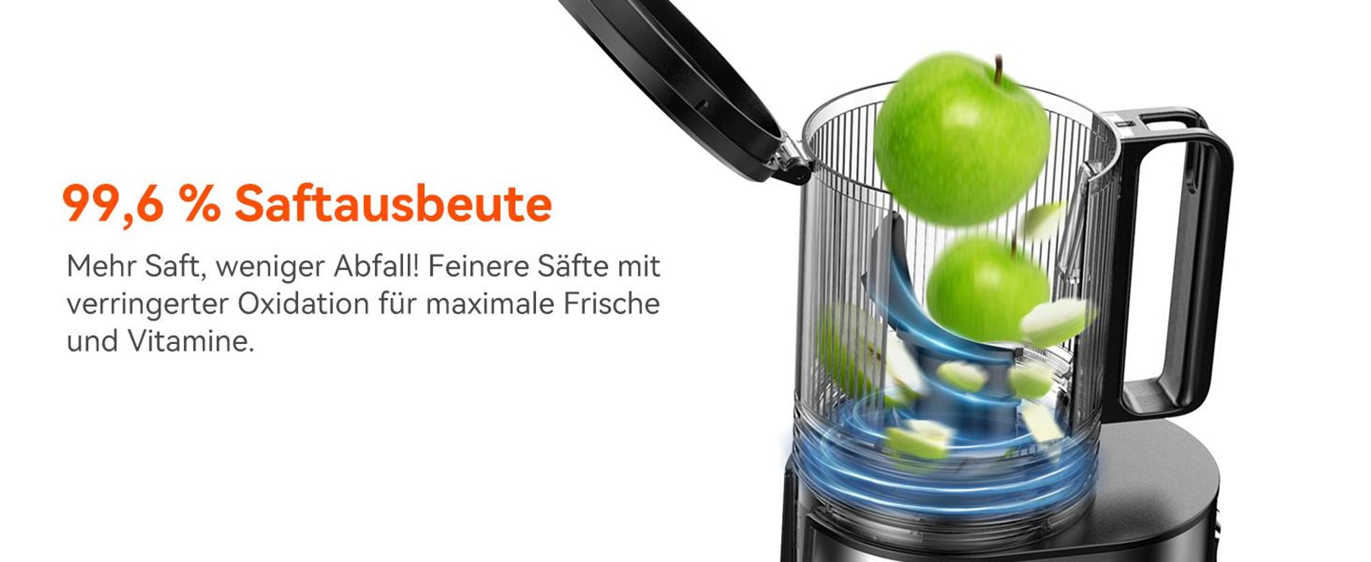 CelerySpec SJ-048-EU-SS Entsafter - Für Ganze Gemüse und Obst 250W Leistung 1.8L Kapazität Saftpresse lebensmittelechtes Material Edelstahl 130 mm Einfüllöffnung Rücklauffunktion - Silber
