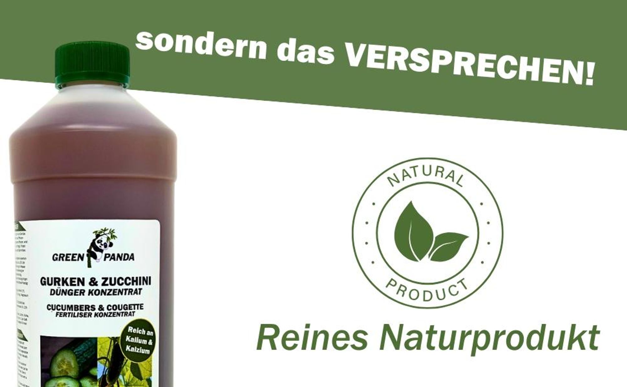 GreenPanda Gurken & Zucchini Dünger - Phosphor Kalium Dünger - Intensiviert Geschmack & Ernte! 1 Liter Gurkendünger - Zucchinidünger