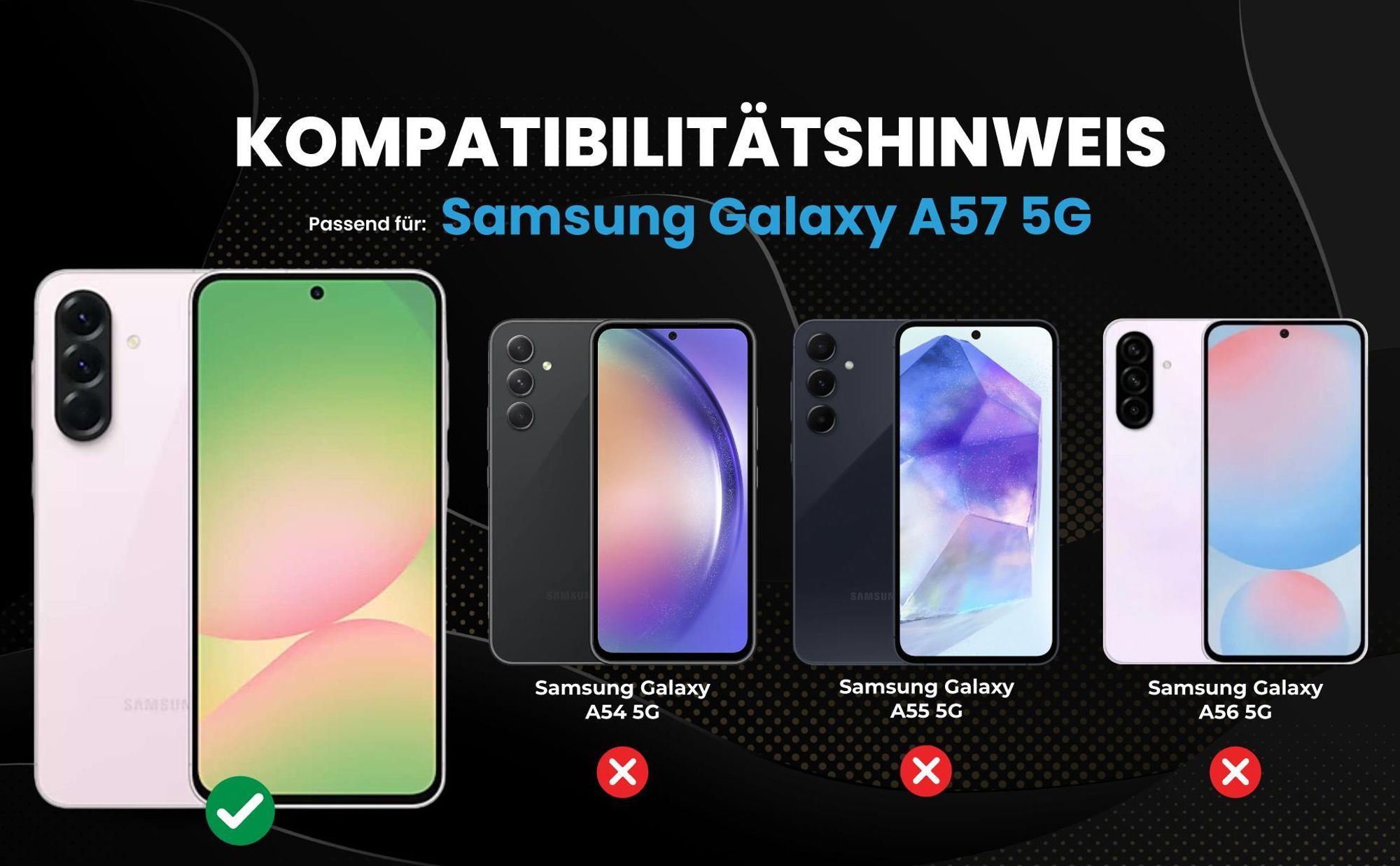 Kompatibilitätshinweise Hülle für Samsung Galaxy A57 5G