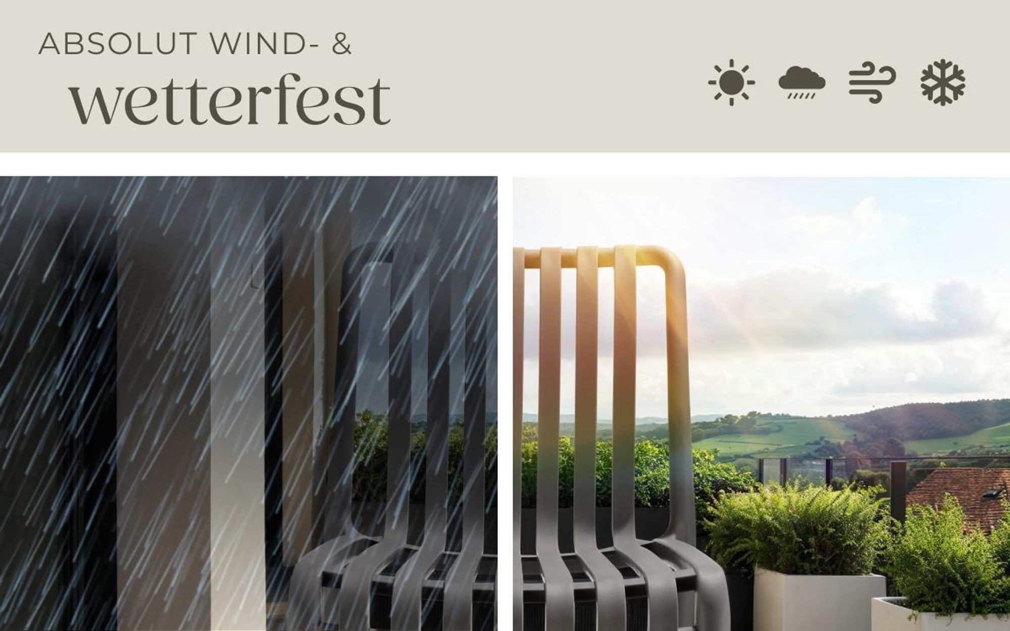tectake® Gartenstühle Alcudia, wetterfest, stapelbar
