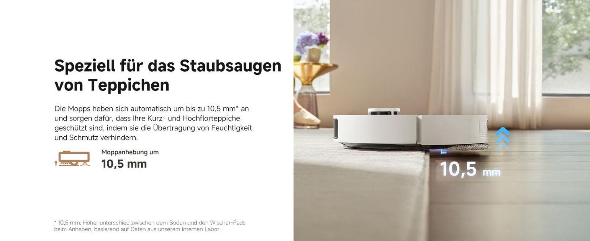 Dreame L10s Ultra Gen3 Staubsauger Roboter mit Wischfunktion&Selbstreinigender Mopp,25KPa Saugleistung,Haustiermodus,All-in-One Dock,Teppichreinigung