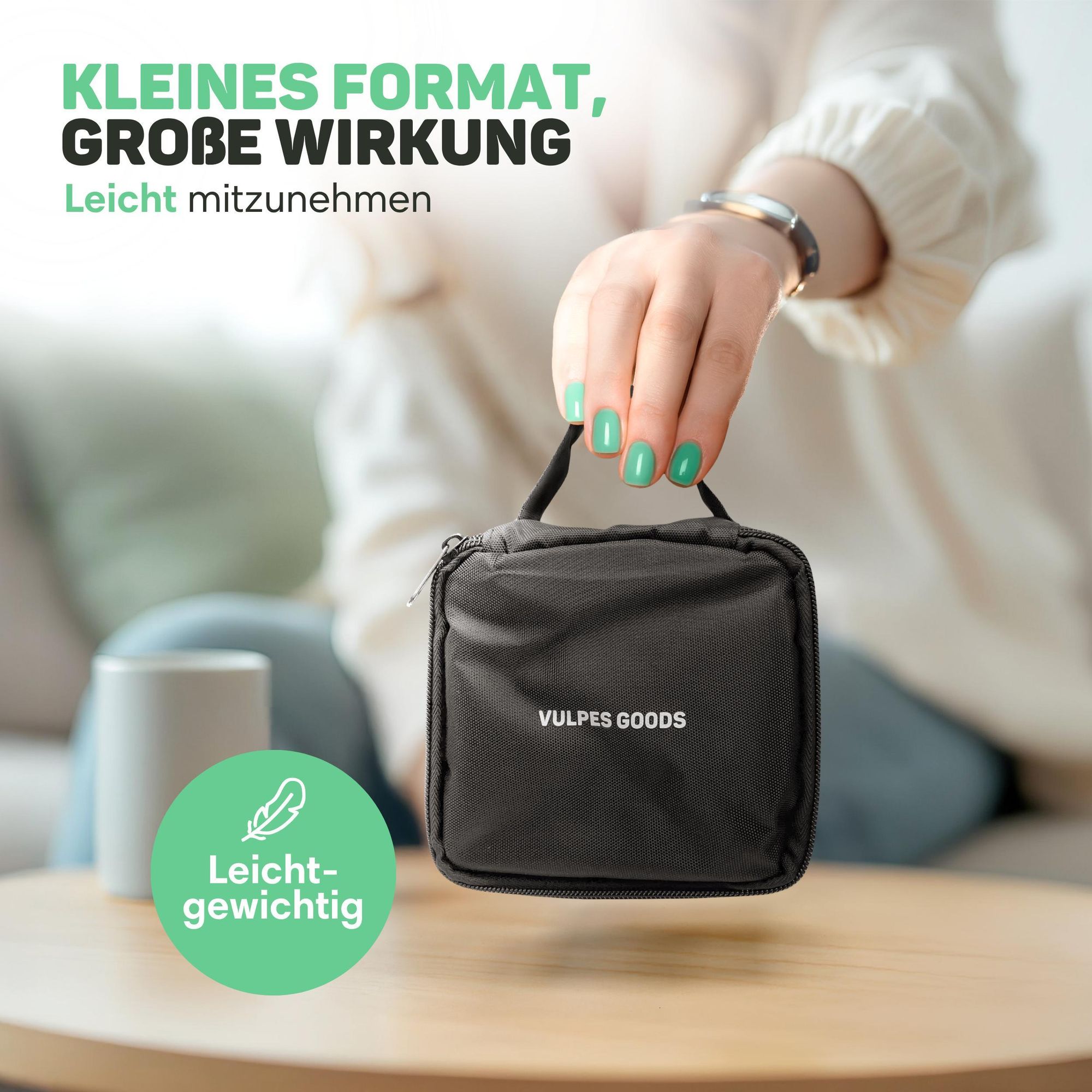 Vulpes Goods Elektryczny inhalator | Poręczne inhalatory dla dorosłych i dzieci | Przenośny inhalator z nebulizatorem W zestawie 3 ustniki i torba pod