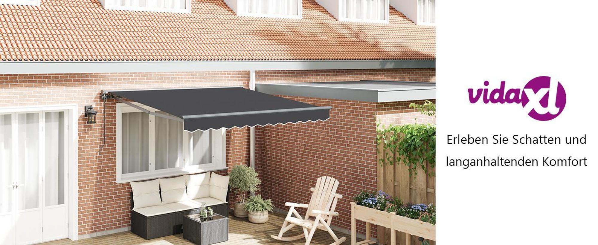 vidaXL Markisenbespannung Canvas Anthrazit 300x250 cm