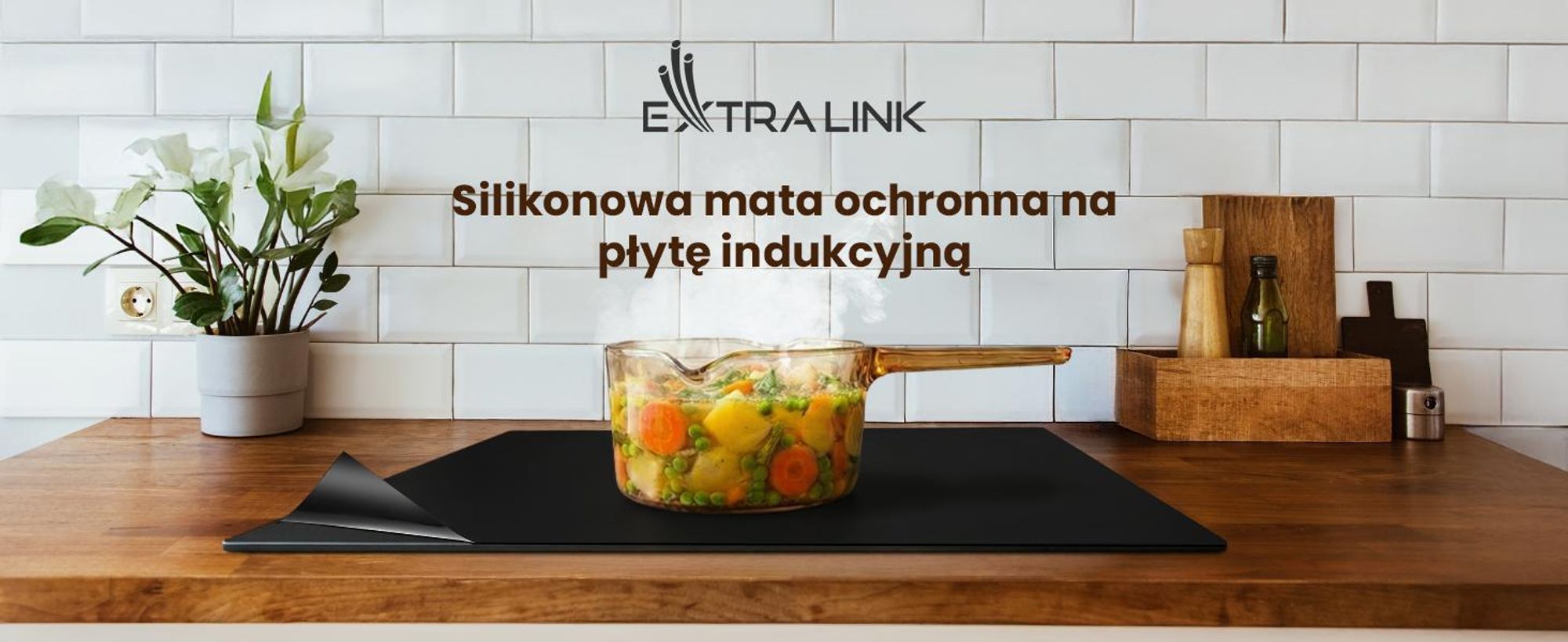 Extralink mata ochronna pod płytę indukcyjną przezroczysta 53 x 61 cm