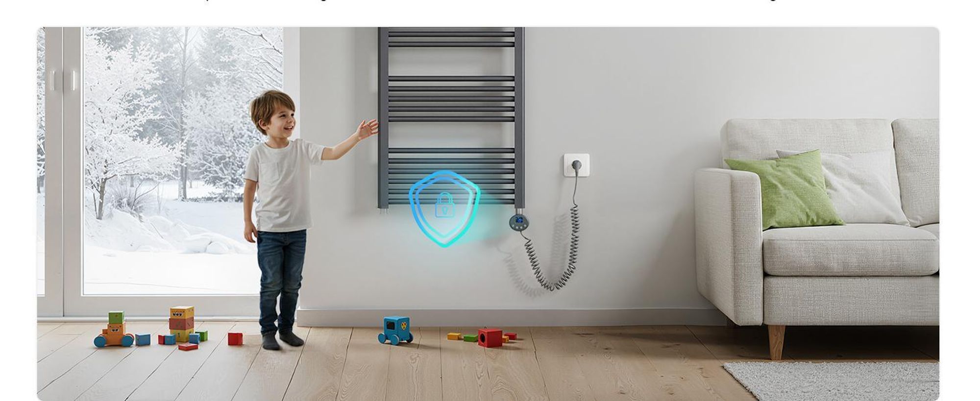 Heilmetz Smart WLAN Heizstab 900W für Badheizkörper, G 1/2" Standardgewinde, App & Sprachsteuerung (Tuya/Alexa), IPX4