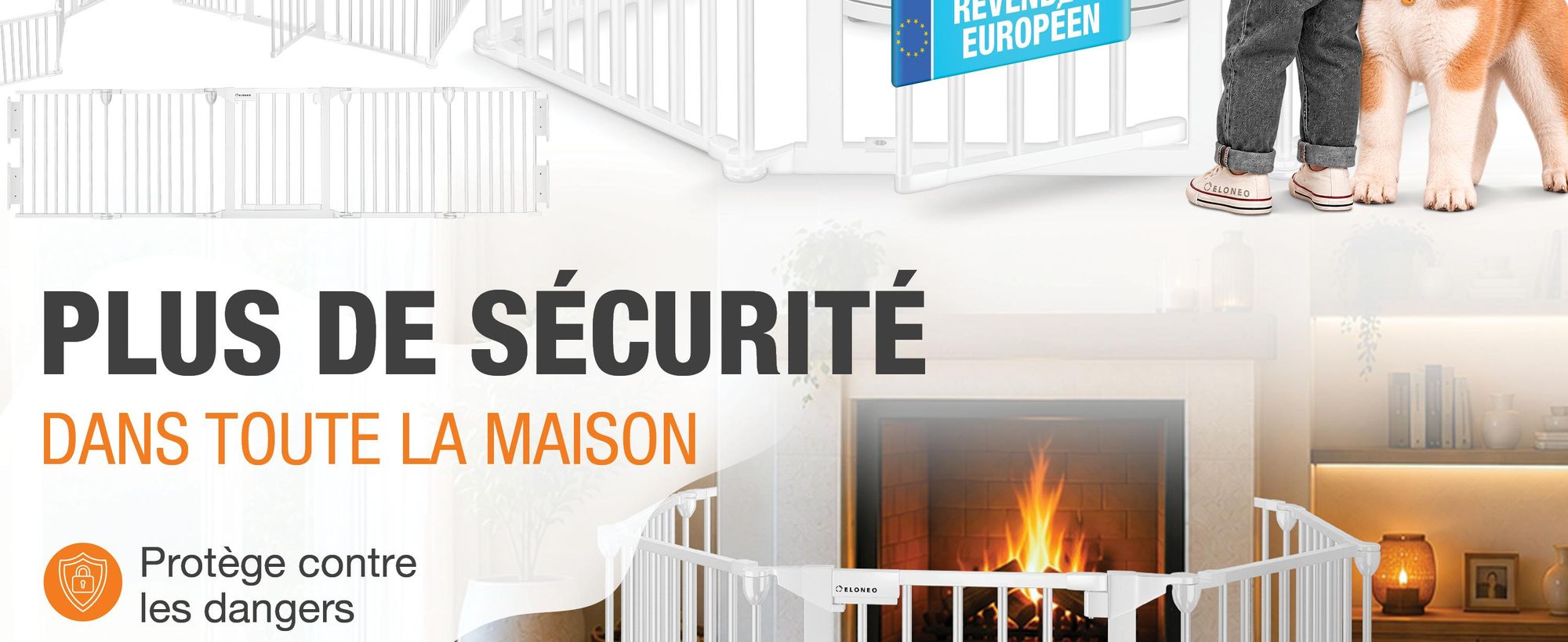 Grille de protection pour cheminée ELONEO, 75 cm de haut, grille de protection pour poêle en métal avec système de verrouillage de sécurité, protection pour enfants, barrière pour escaliers, barrière pour portes, barrière pour chiens