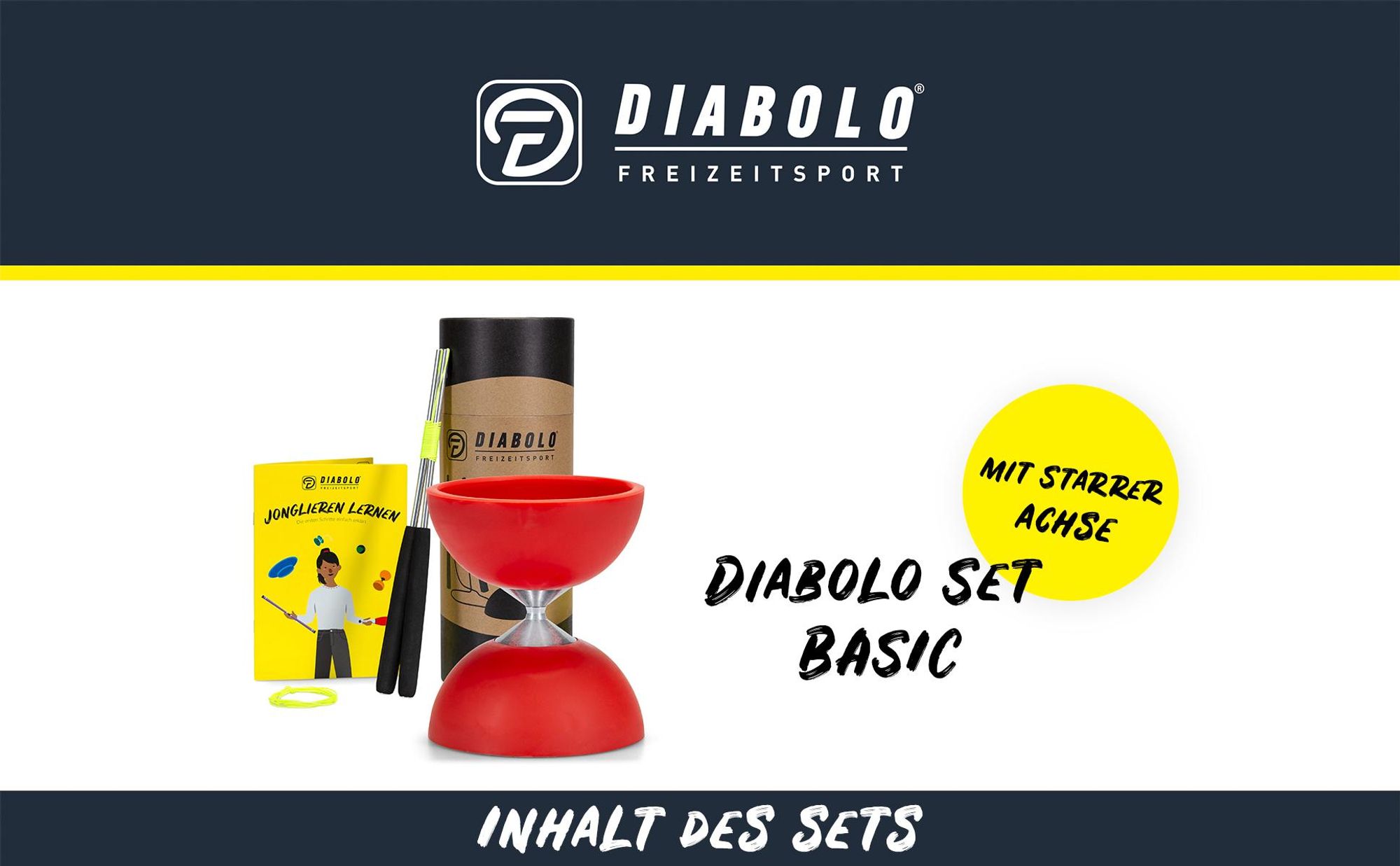 Diabolo Freizeit  Satz Basic mit Kugellagerachse | LED in turkis Rot farbe|Set mit robuster Konstruktion für Anfänger und Fortgeschrittene |