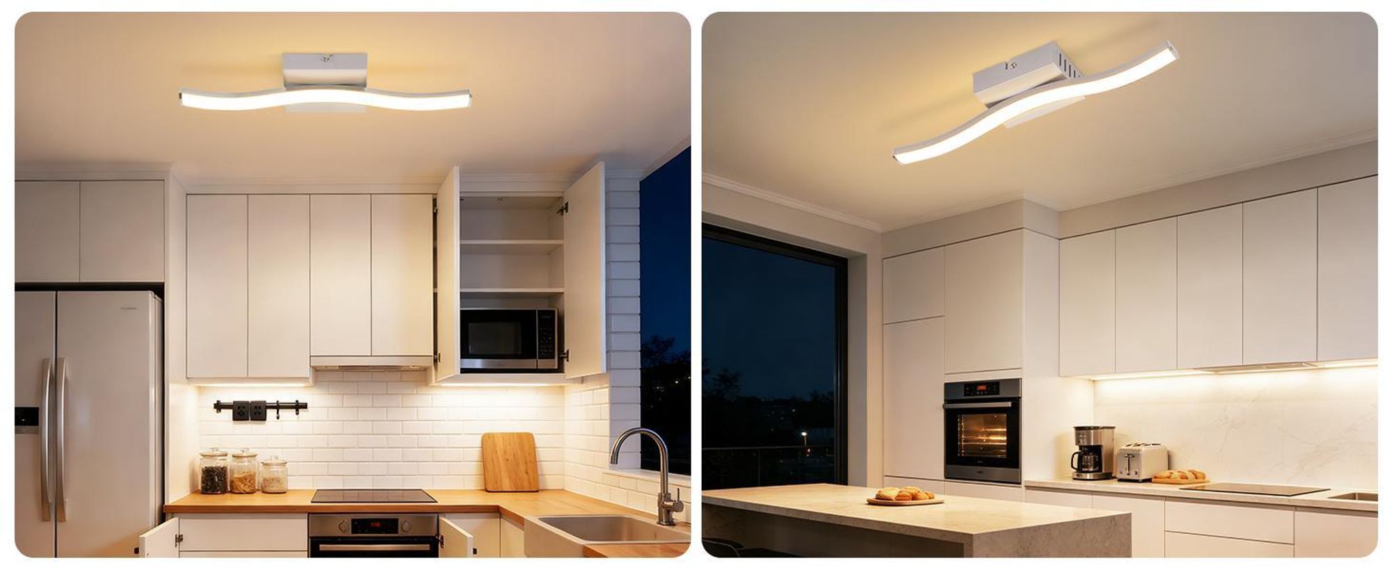 ZMH Plafonnier LED 6 W, motif vagues, lampe de chambre à coucher, 3000 K, blanc chaud, éclairage de plafond pour cuisine, salon, chambre à coucher, Siber