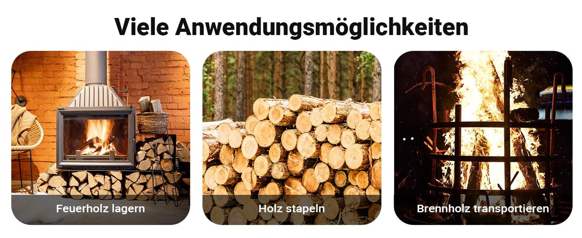Wiltec Handpackzange mit 30 cm Klauenöffnung bis 100 kg, 44 cm Holzzange aus Stahl zum Heben, Packzange für Rundhölzer bis Ø 30 cm, Greifer mit Handgriff