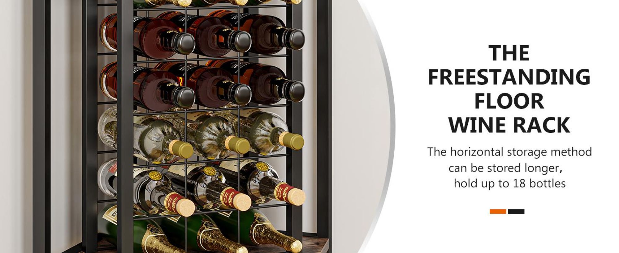 Tribesigns Weinregal Freistehender Boden,4-stöckiges Eck-Weinregal mit Glashalter & Weinaufbewahrung, industrielles Weinregal Weinbar Schrank, Braun