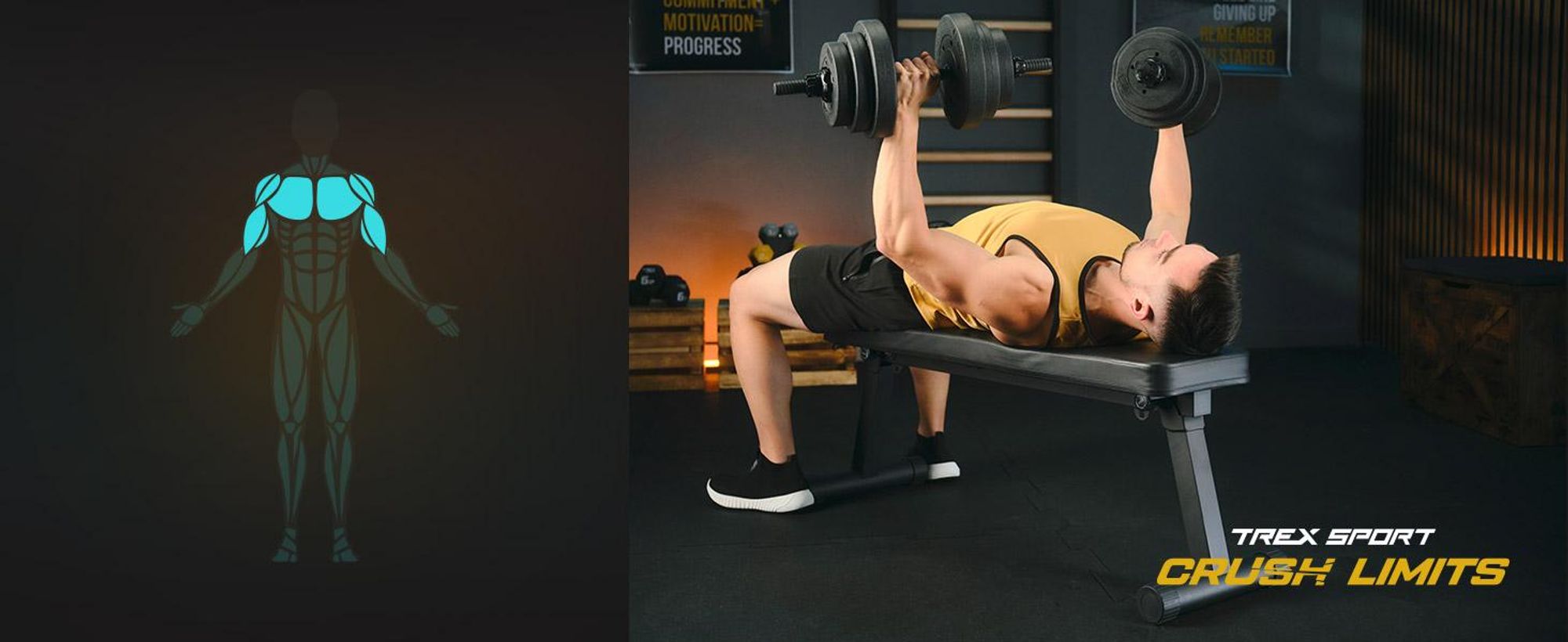 TREX SPORT Hantelscheiben Set 20kg (2x10kg) TX-020DS | Kunststoff Gewichtsscheiben Ø27mm | Fitness Scheiben, Gewichte für Hantel, Hantelgewichte