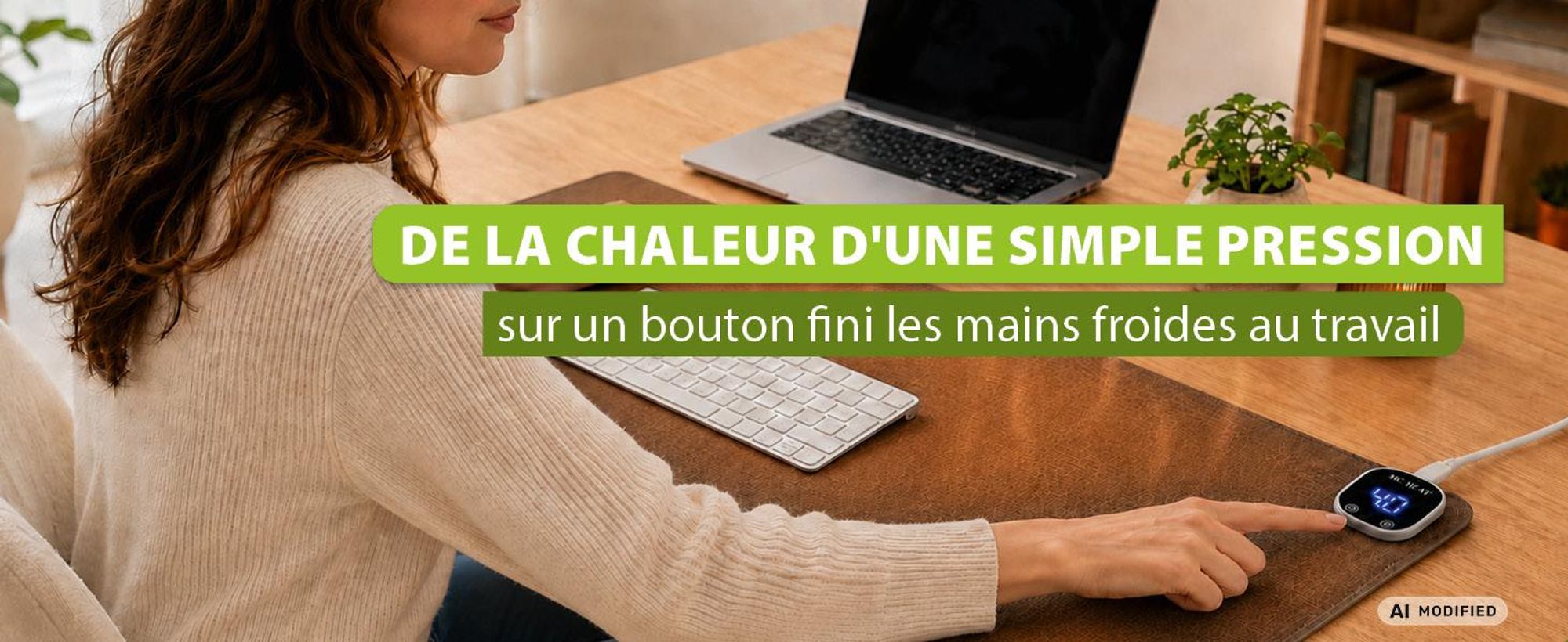 Sous-mains Tapis de souris chauffé 60x36cm 4 niveaux de chauffage Arrêt automatique Surface de bureau Surface de bureau Sous-mains