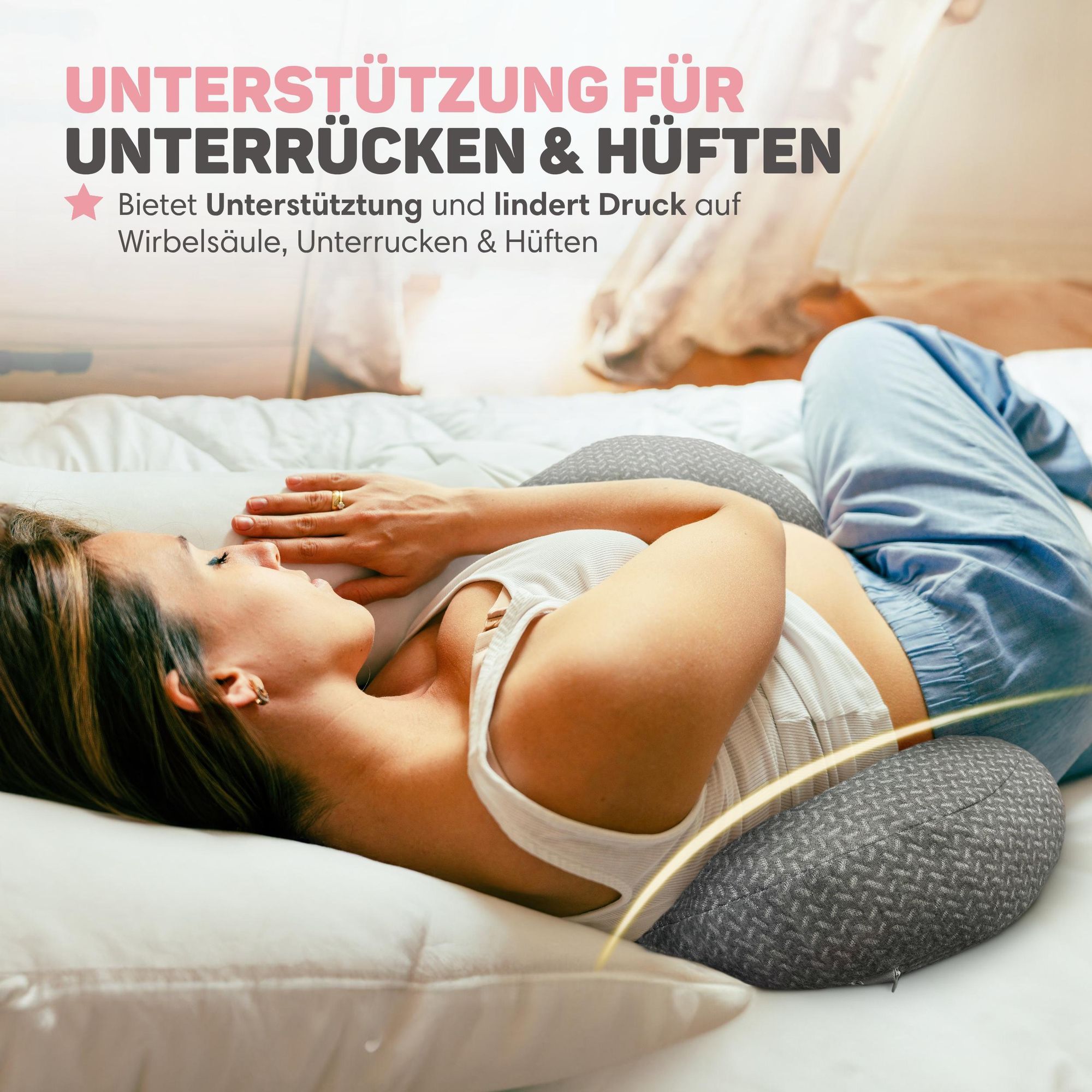 Vulpes Goods Stillkissen 3-in-1-60x72x16cm|U-förmig Schwangerschaftskissen für Babyunterstützung | Lagerungskissen Baby für Stillen| Stillkissen
