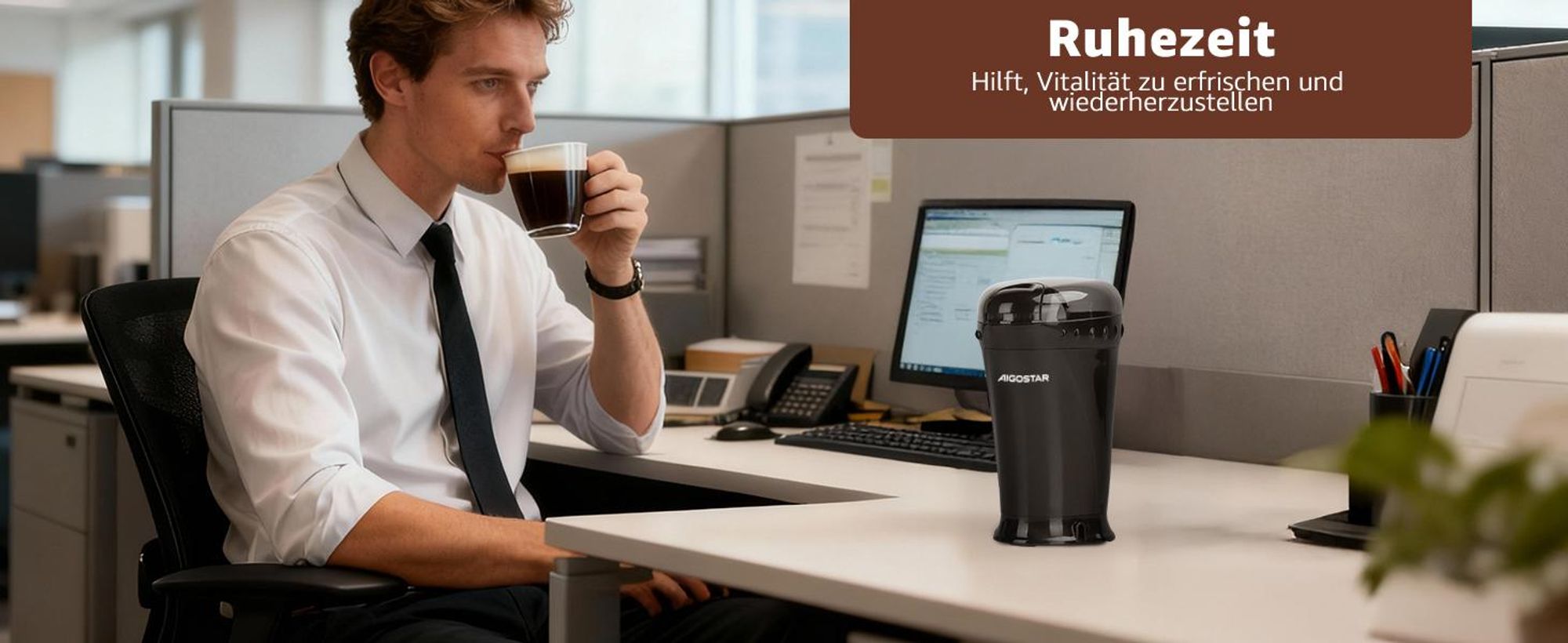 Aigostar - Kaffeemühle, Elektrisch Gewürzmühle Kaffee Mühle, Elektrische Propellermühlen