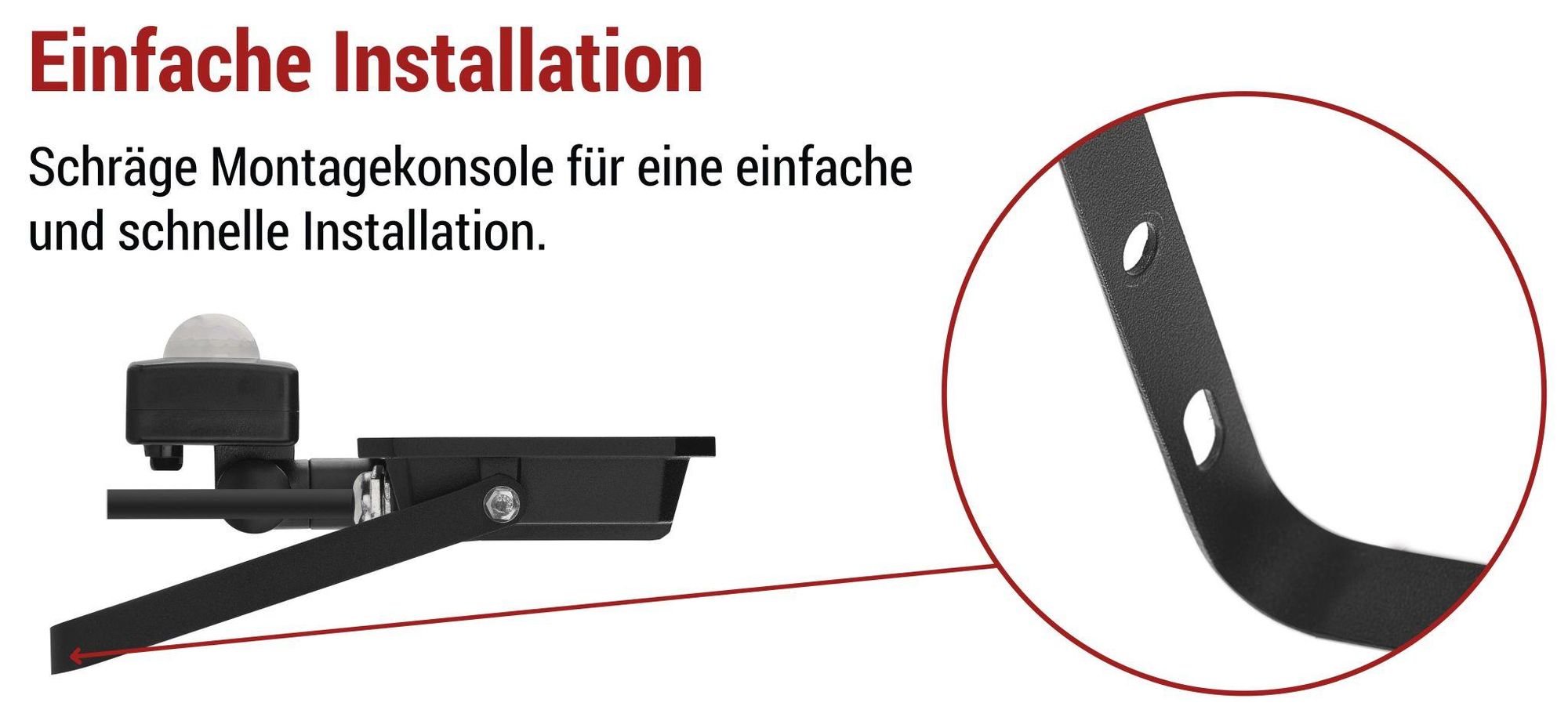 EMOS LED Strahler SIMPO 20 W mit Bewegungsmelder, für Außen, superhell 2000 lm, Neutralweiß 4000 K, Lebensdauer 25000 St., ZS2323