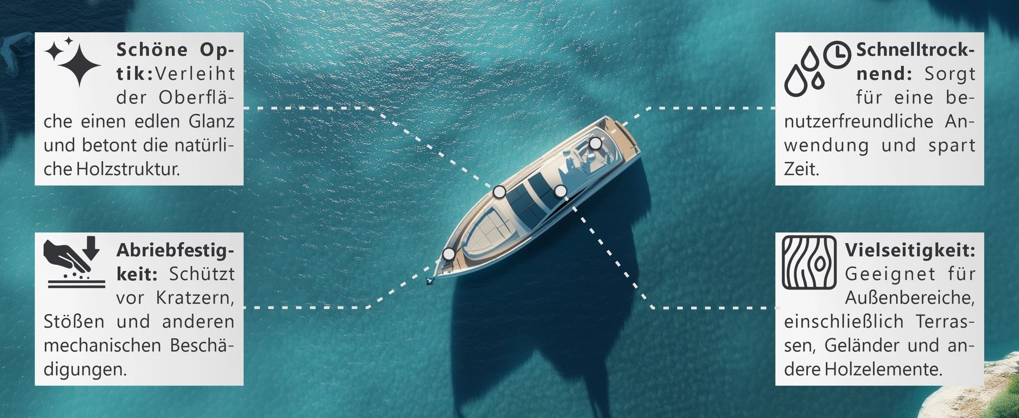 Bootslack W400 Parkettlack Schiffslack Holzlack Seidenglänzend für Holz Boot Schiff