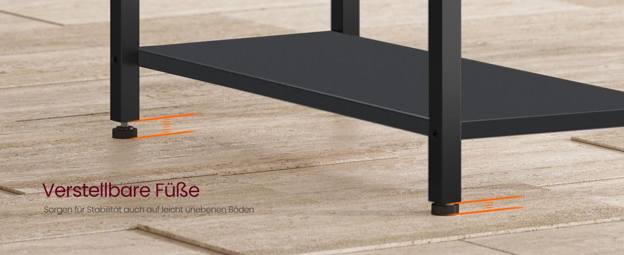VASAGLE Computertisch Schreibtisch mit 2 Regale 120 x 75 x 60 cm Schwarz