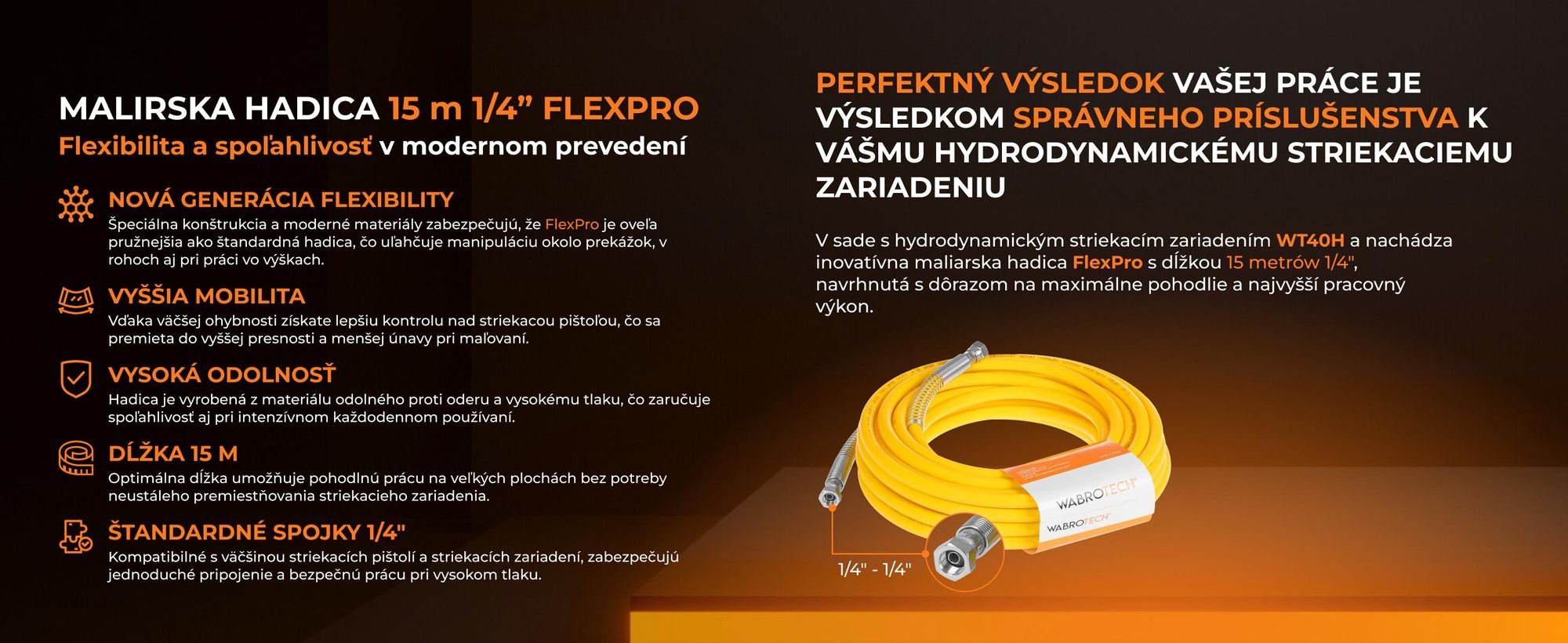 Striekacie zariadenie WABROTECH WT40H, Airless striekací systém s transportnými kolesami, Airless prístroj, 4 L/min