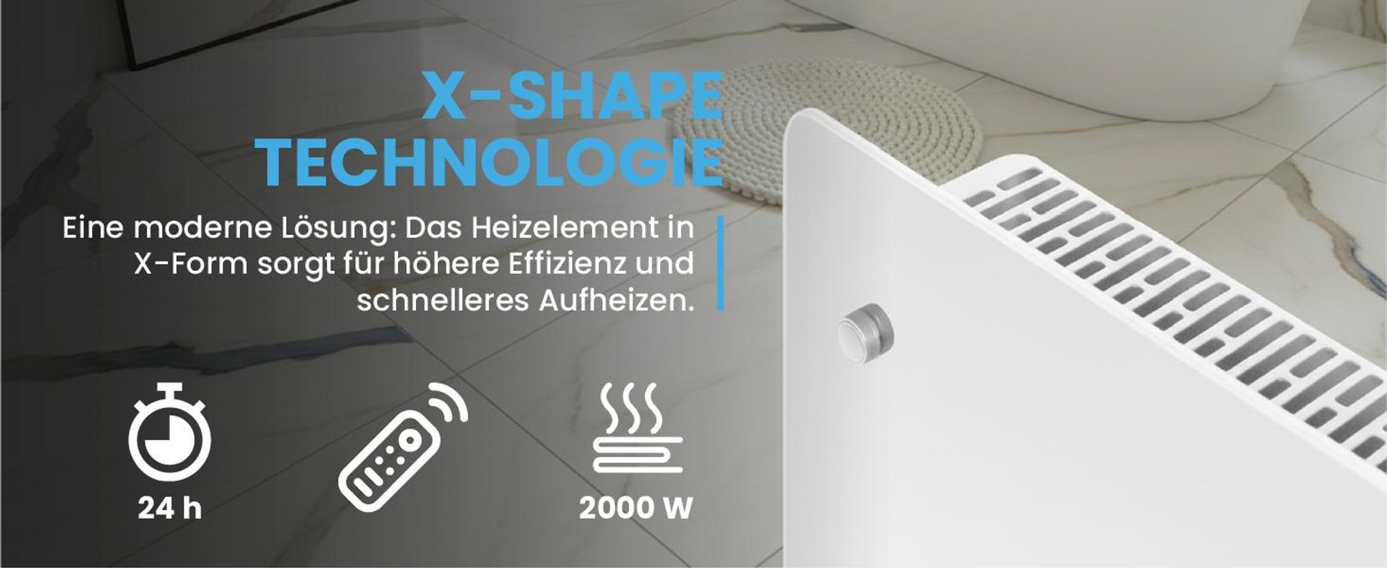 Konvektorheizung mit Fernbedienung Heizgerät